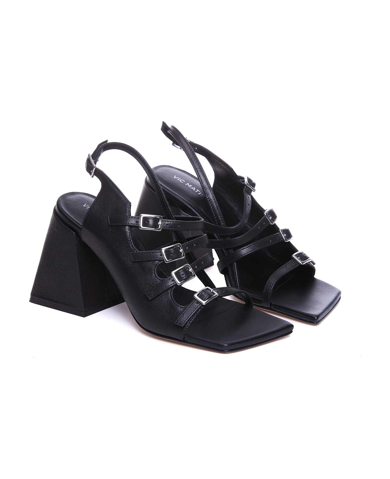 Vic Matié Pump Sandals - Black