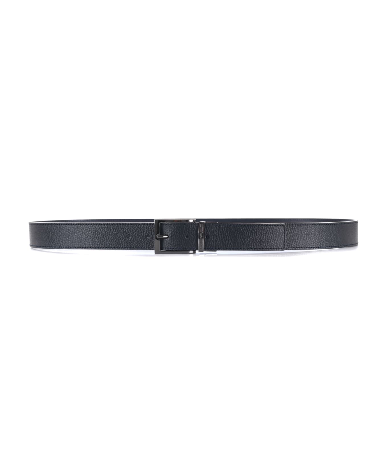 Emporio Armani Leather Belt - Blue