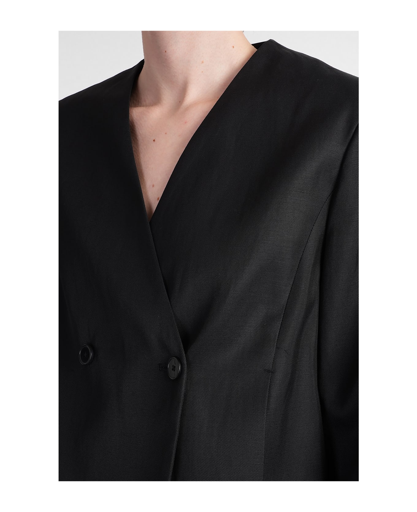 Loulou Studio Malli Blazer In Black Viscose - black