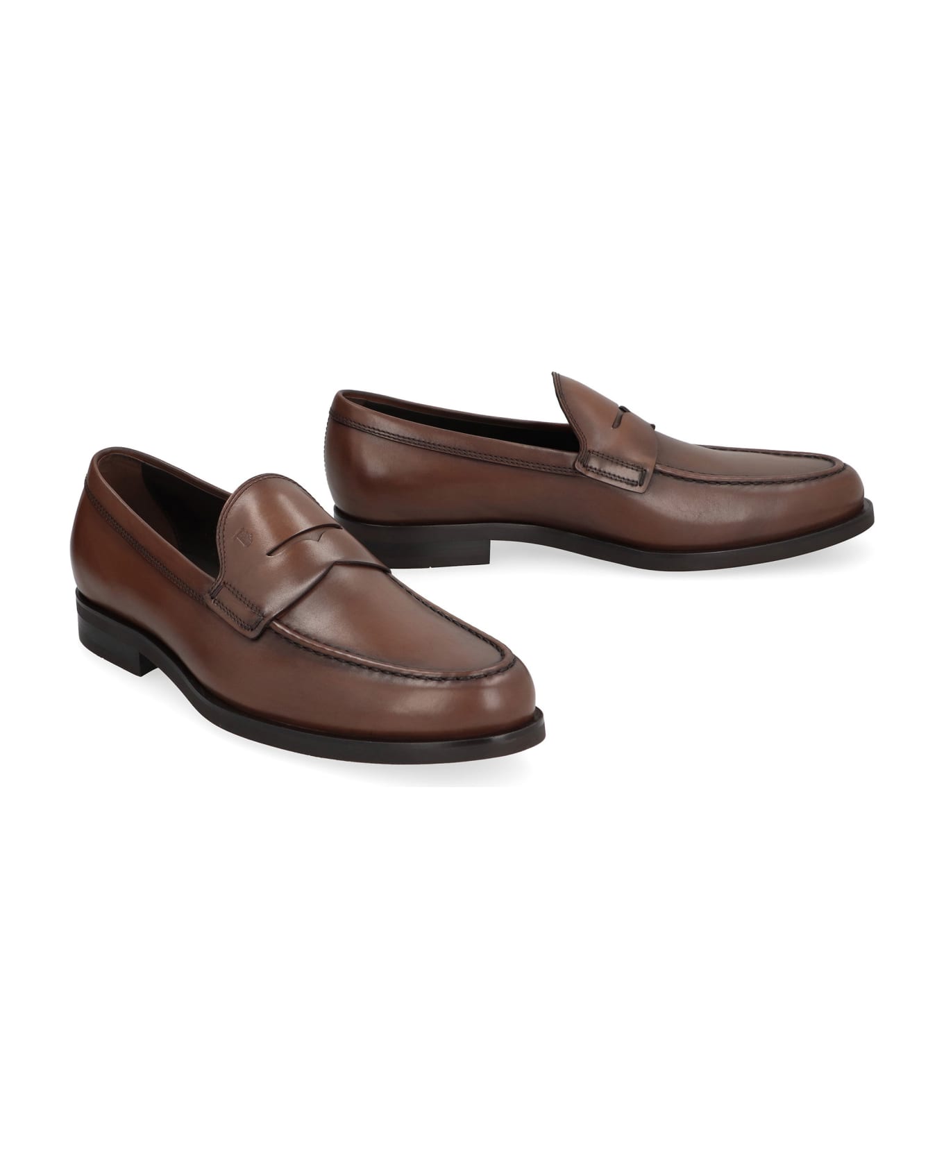 Tod
s Leather Loafers - Brown