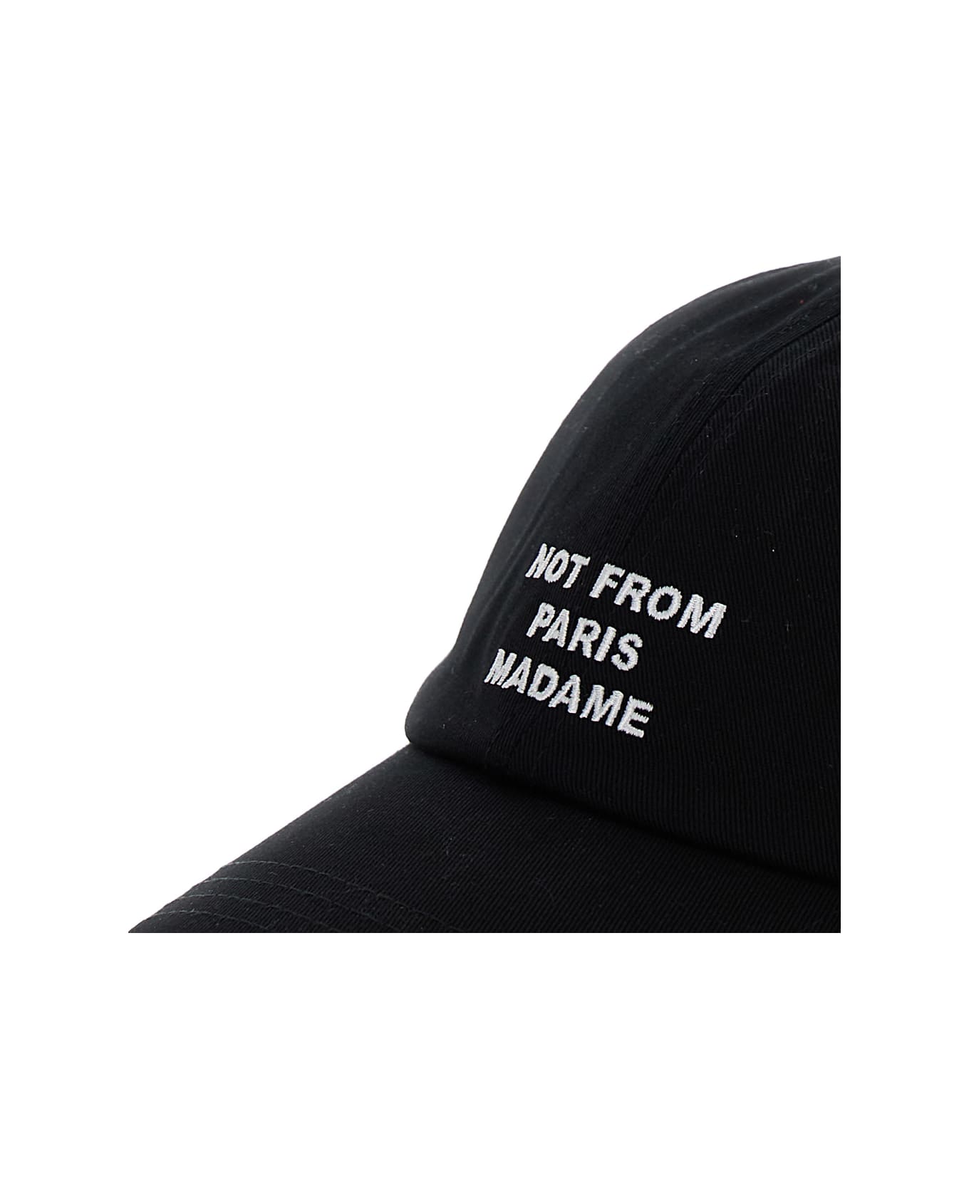 Drôle de Monsieur 
la Casquette Slogan
 Black Baseball Cap With Embroidery In Cotton Man - Black