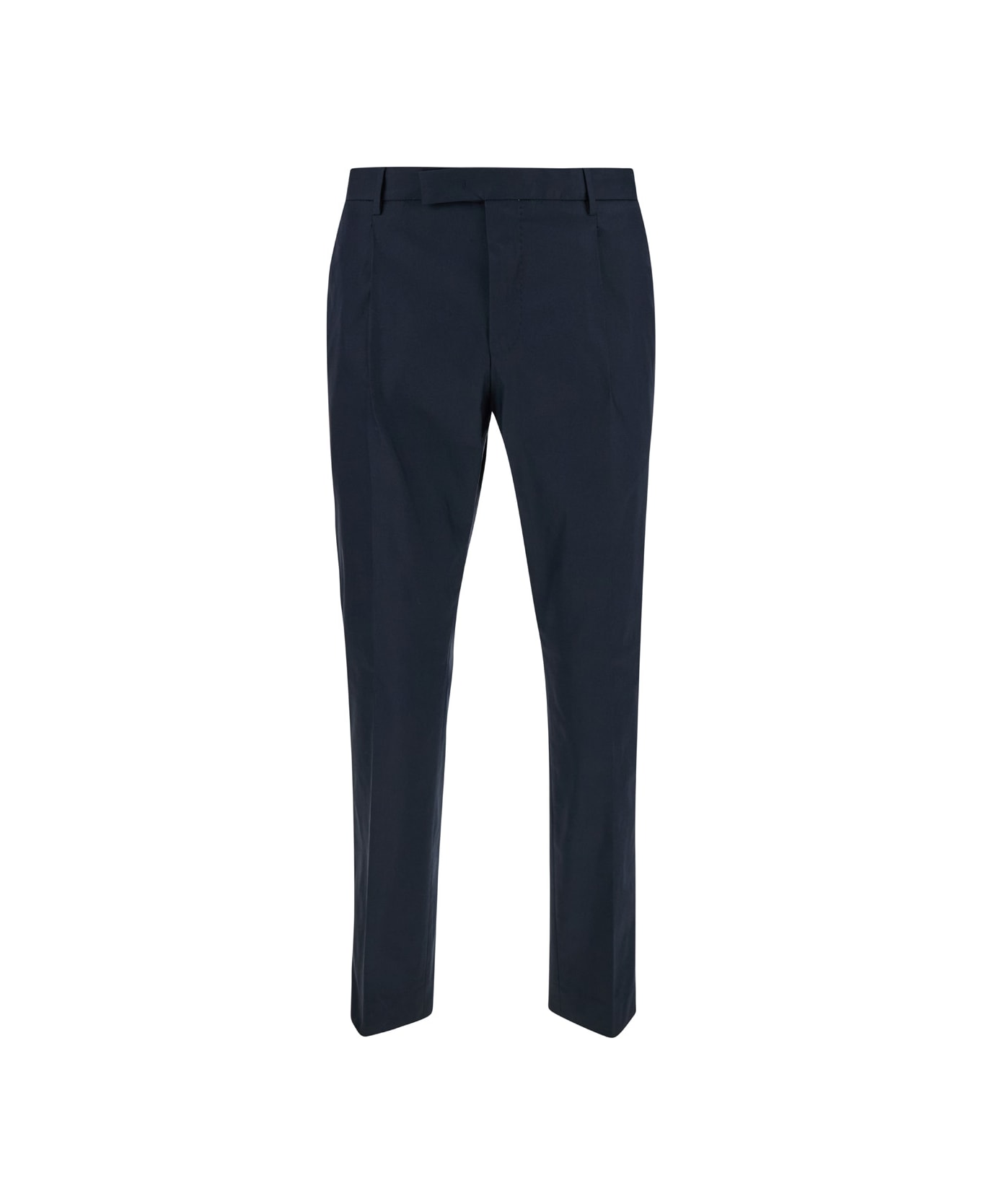 PT01 Blue Slim Fit Tailored Trousers In Cotton Blend Man - Blu