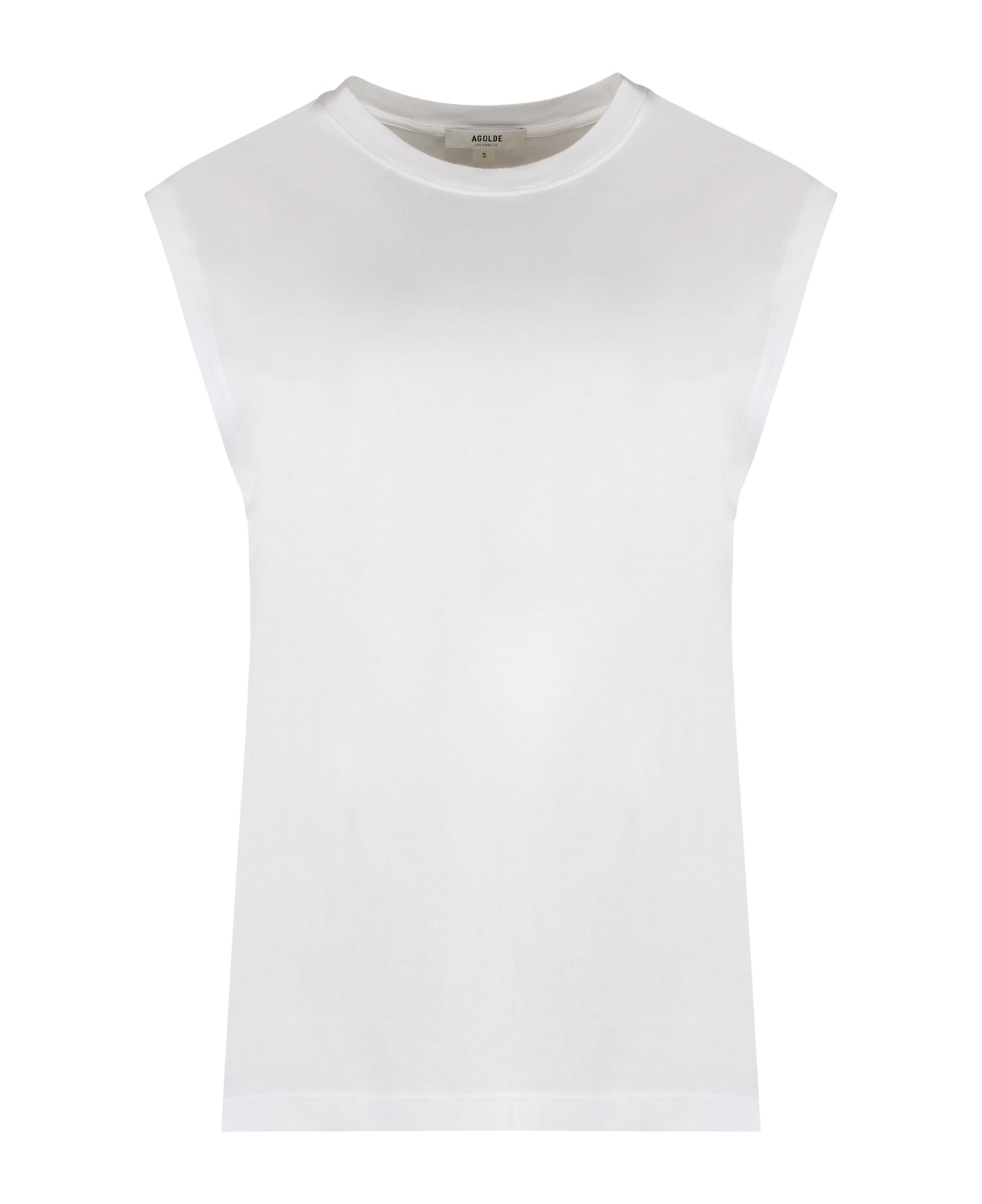 AGOLDE Raya Cotton T-shirt - White タンクトップ