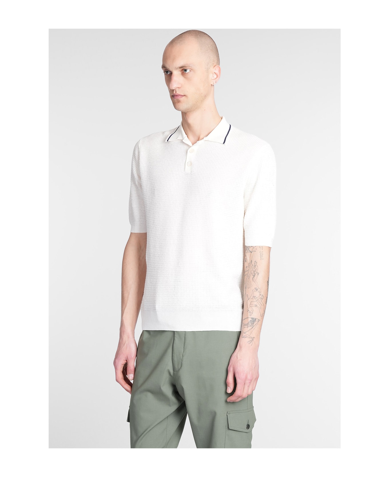 Ballantyne Polo In Beige Cotton - beige