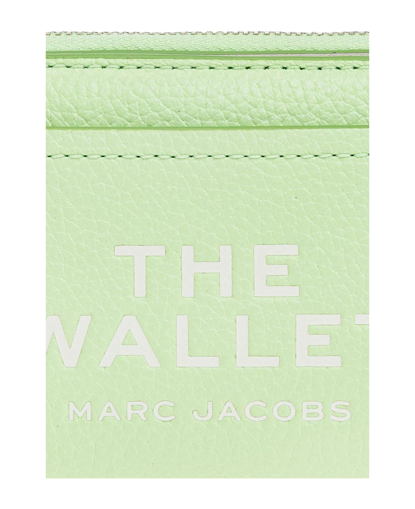 Marc Jacobs Logo Printed Zipped Mini Compact Wallet - GREEN
