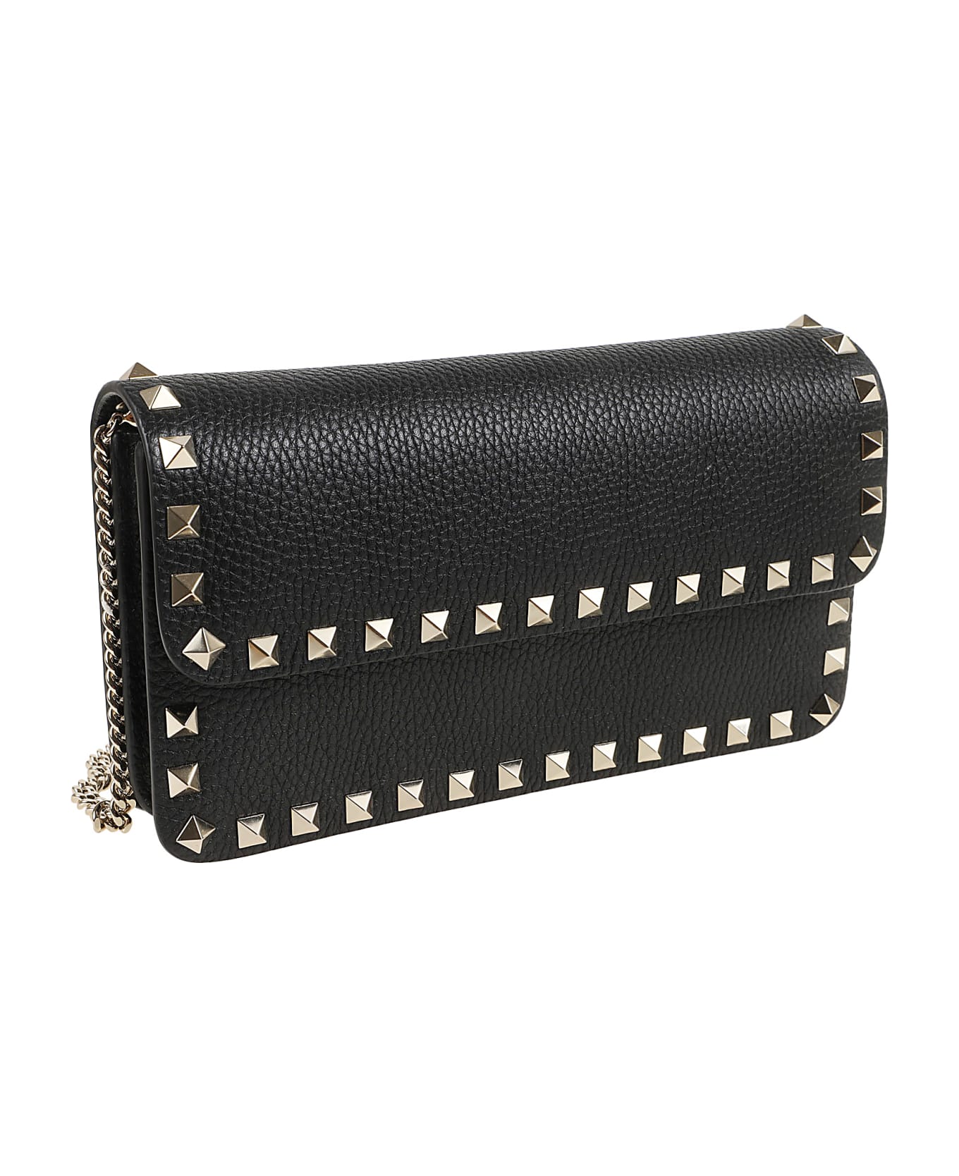 Valentino Garavani Wallet W/strap Rockstud Platinum Studs