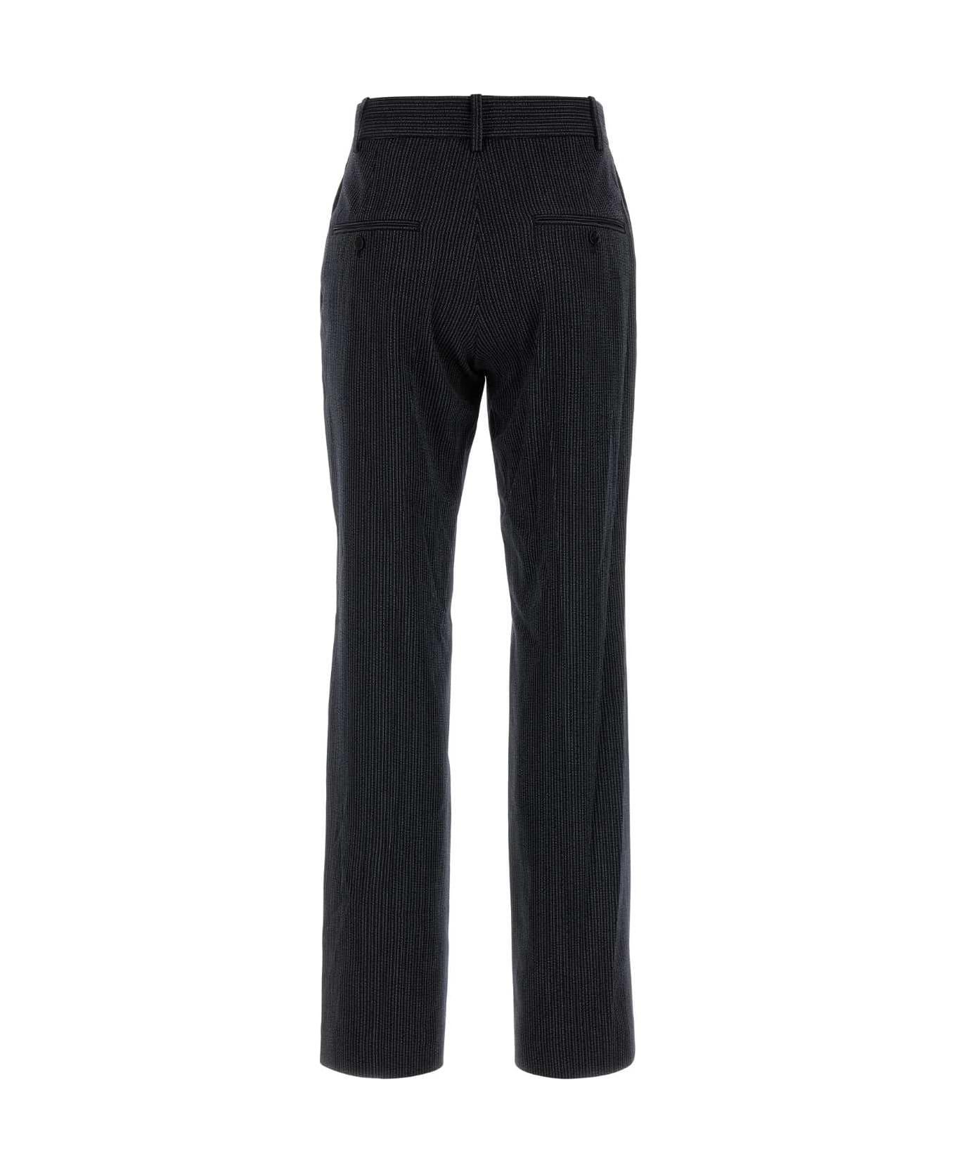 Isabel Marant Embroidered Stretch Wool Blend Pant - BLACKMIDNIGHT