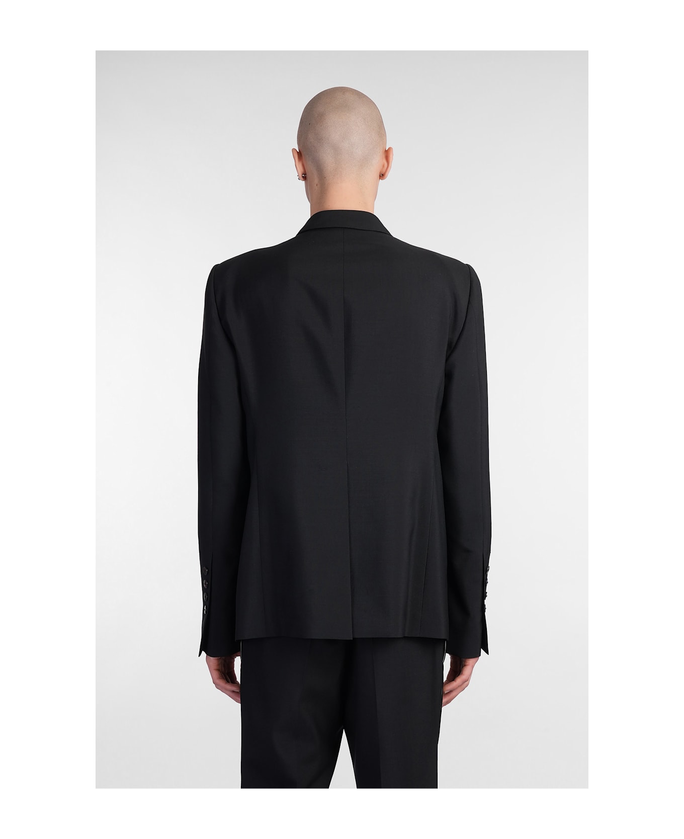 Sapio N 4 Blazer In Black Wool - black