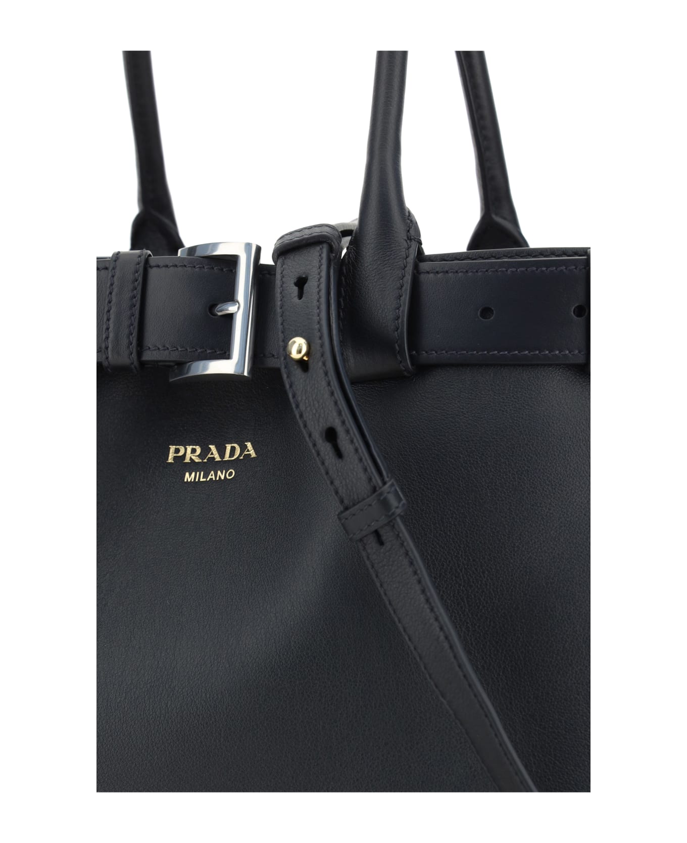 Prada Belted Handbag - Black