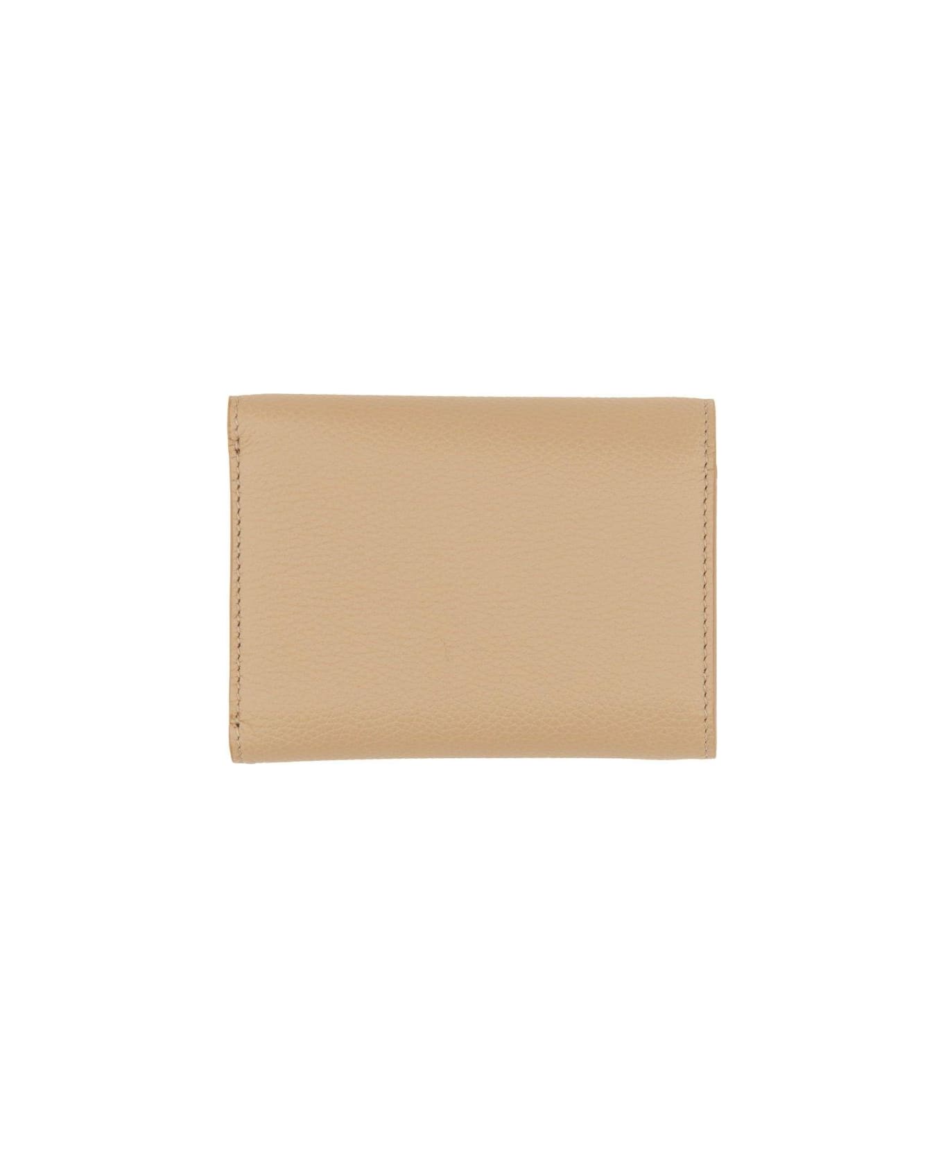 Tom Ford T Logo Plaque Tri-fold Wallet - BEIGE