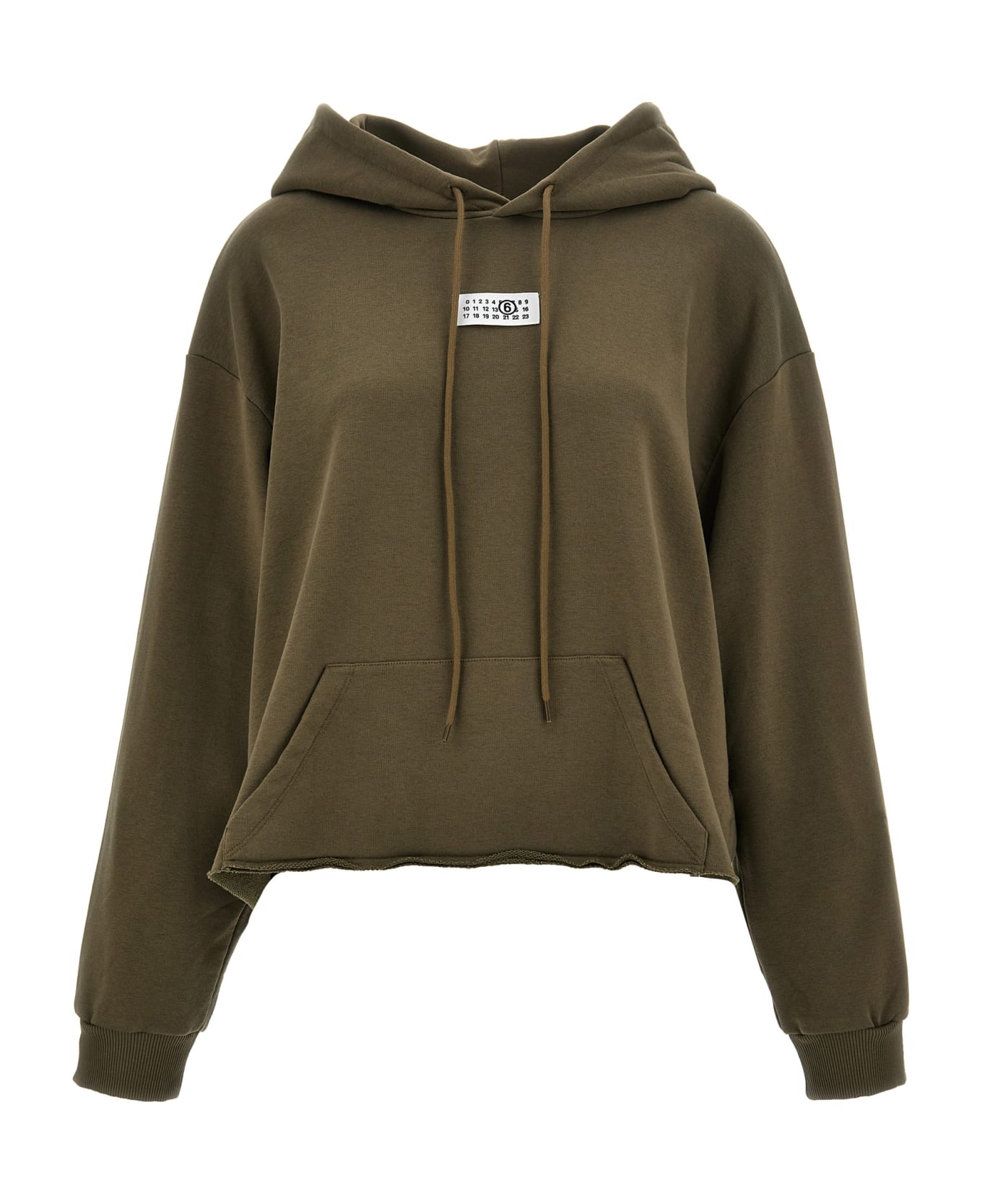 MM6 Maison Margiela Logo Label Hoodie - BUSGREEN