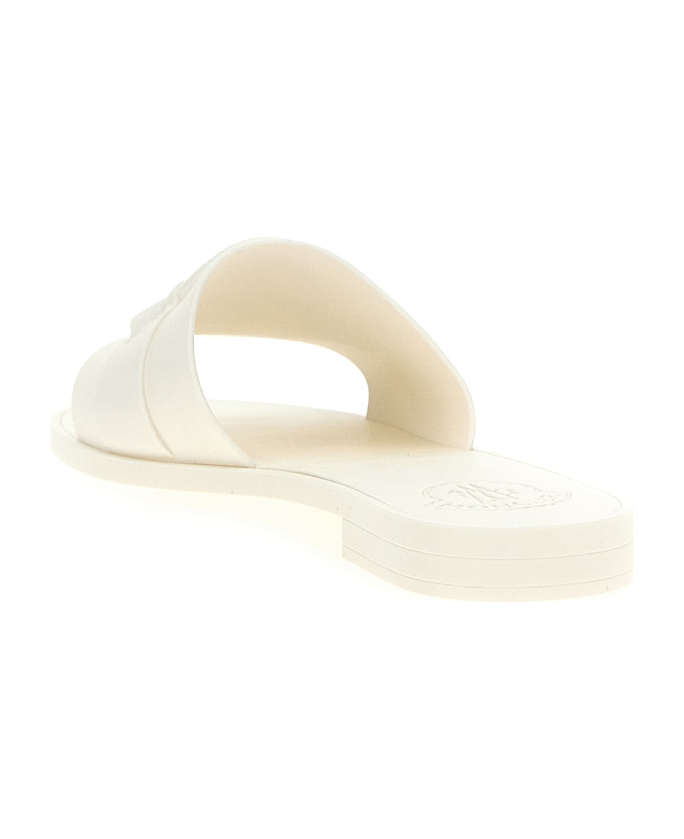 Moncler 'mon' Slides - White