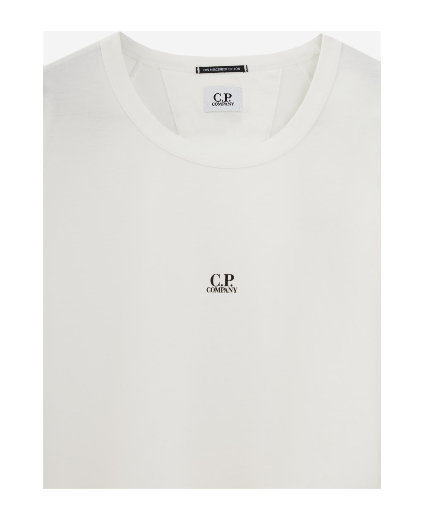 C.P. Company Logo Printed Crewneck T-shirt - white