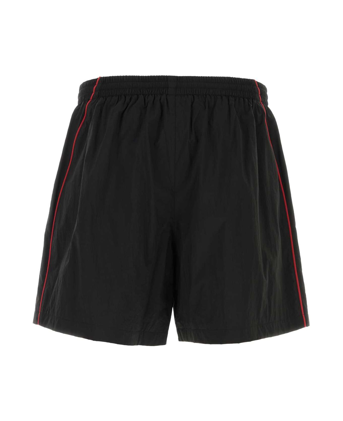 Black Nylon Bermuda Shorts