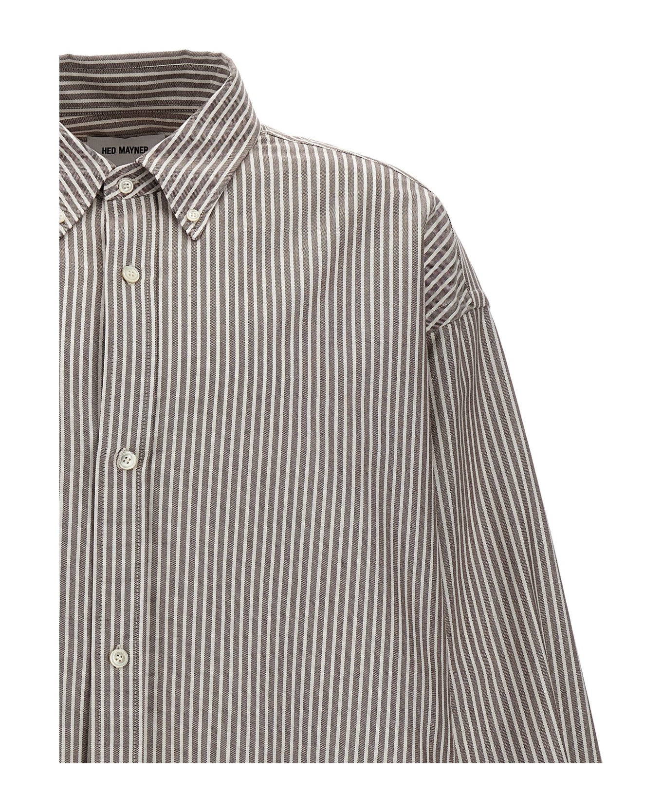 Hed Mayner 'pinstripe Oxford' Shirt - Multicolor