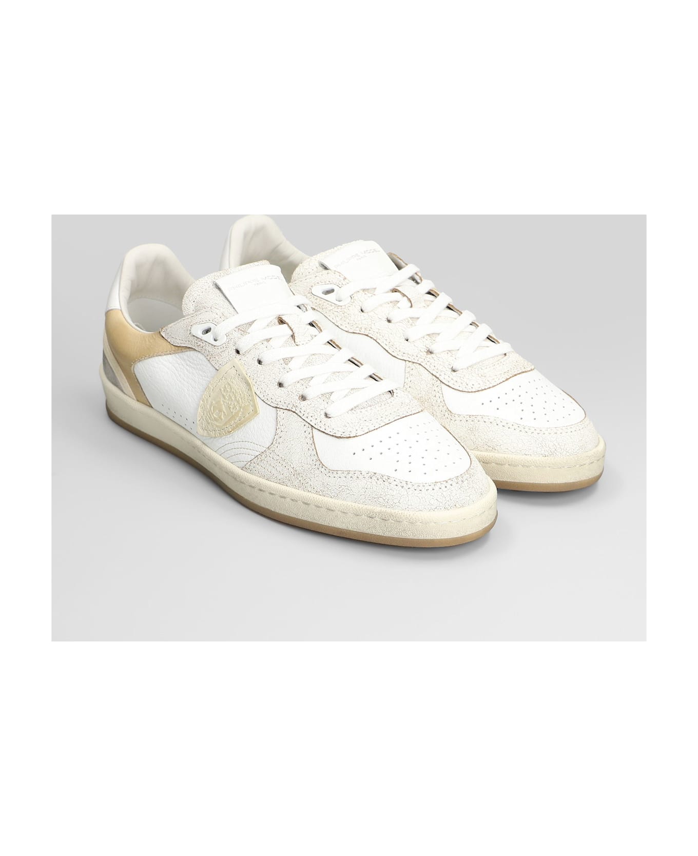 Philippe Model Pgal Low Sneakers In White Leather - white