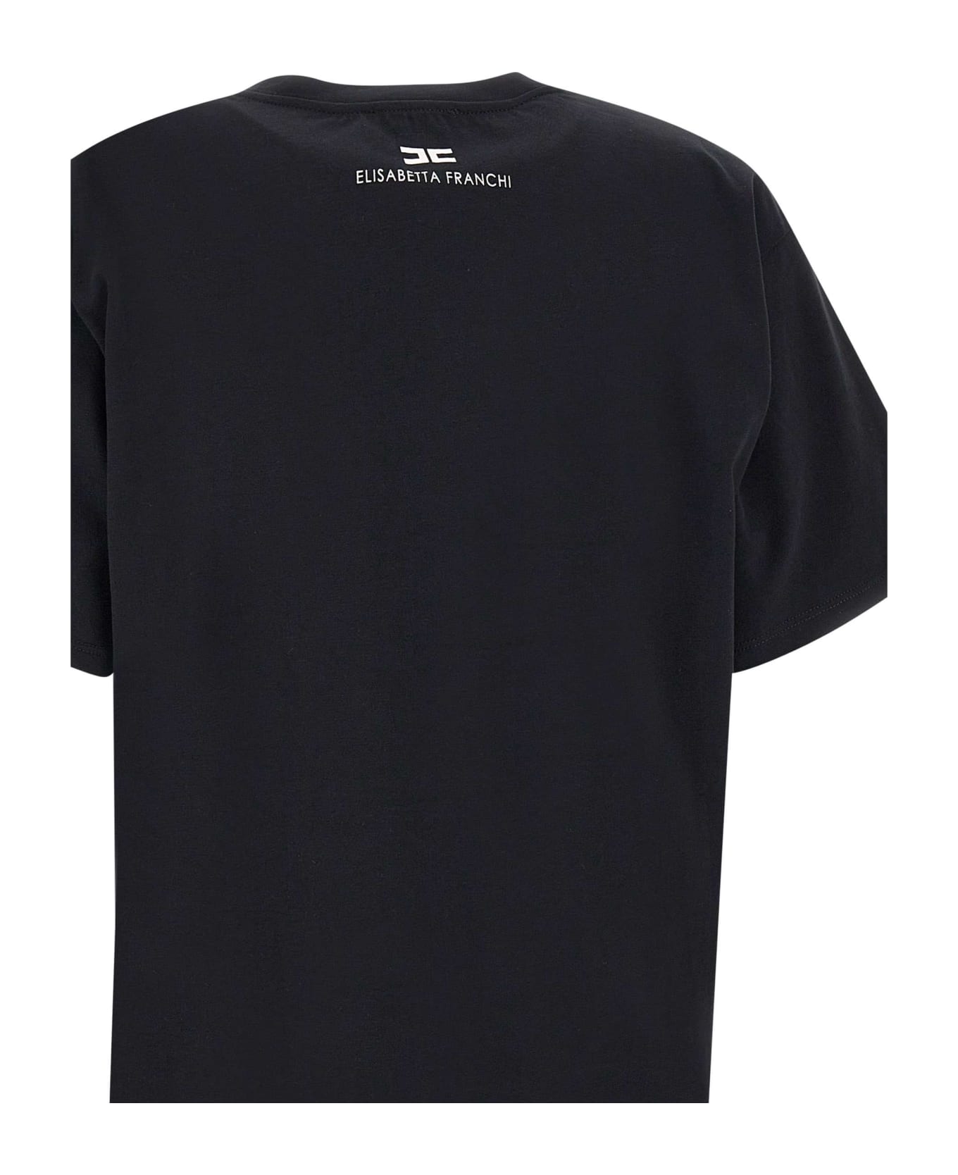 Elisabetta Franchi 'urban' Cotton T-shirt - BLACK
