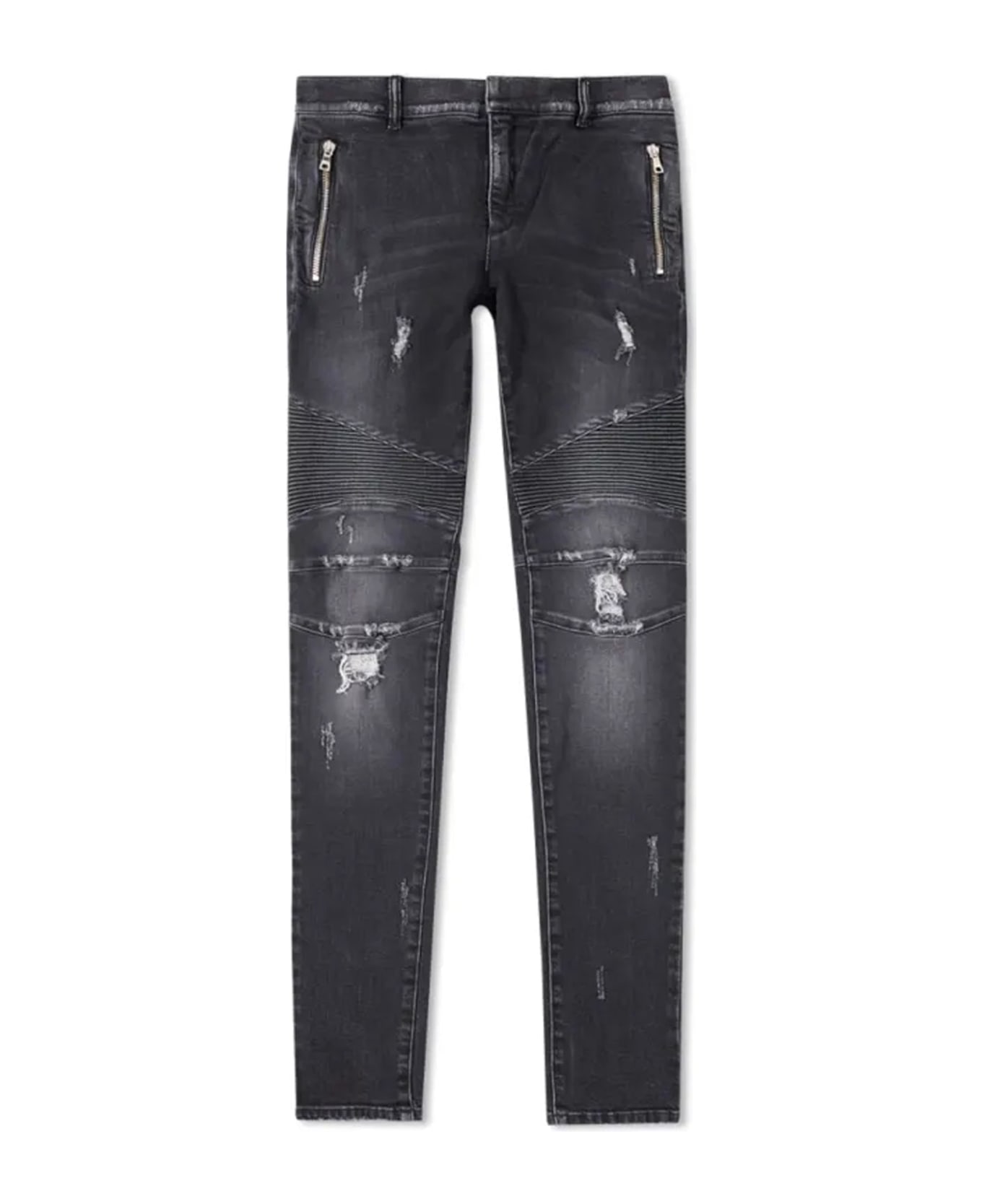 Balmain Cotton Denim Jeans - Black