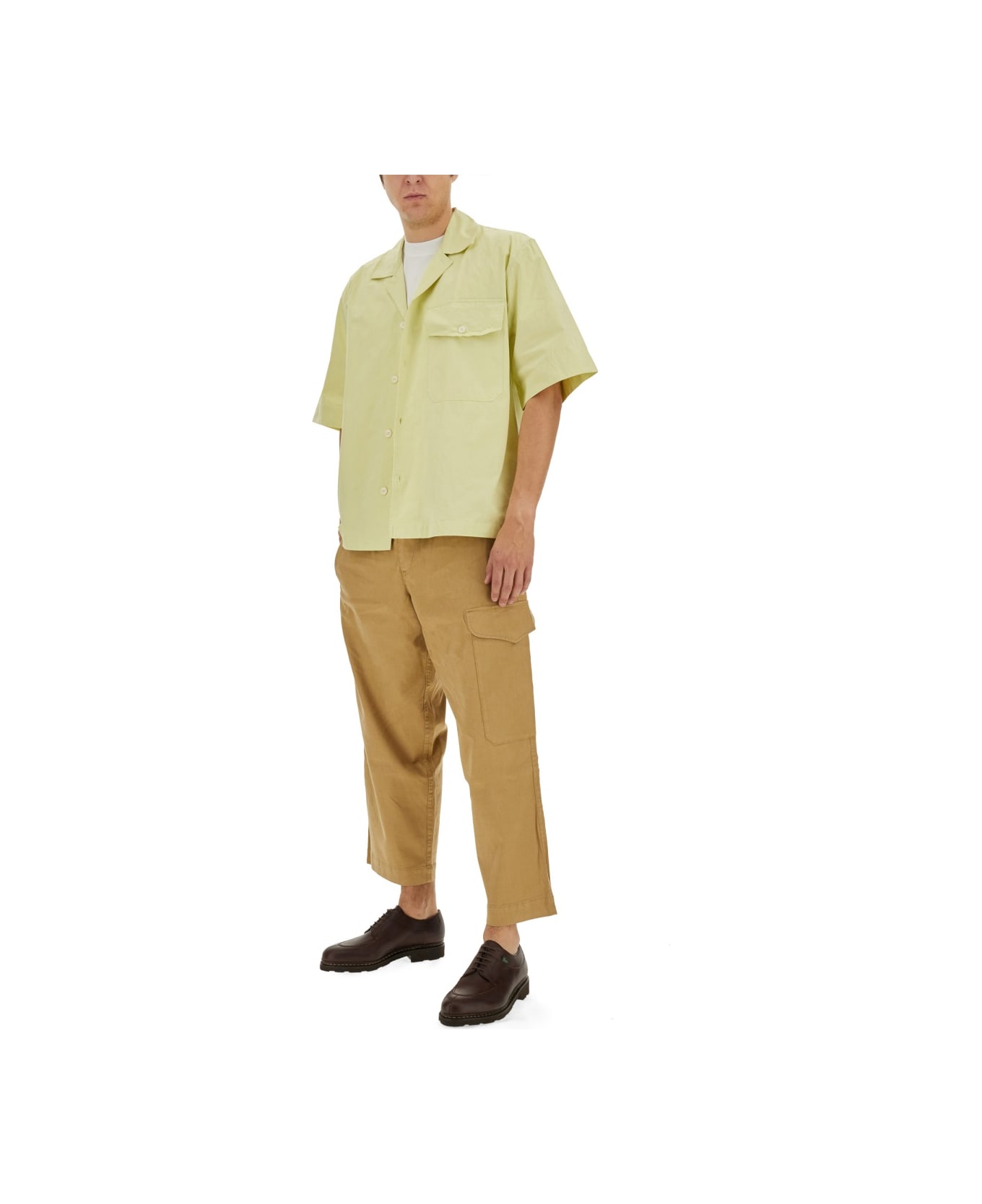 Margaret Howell Short-sleeved Shirt - YELLOW