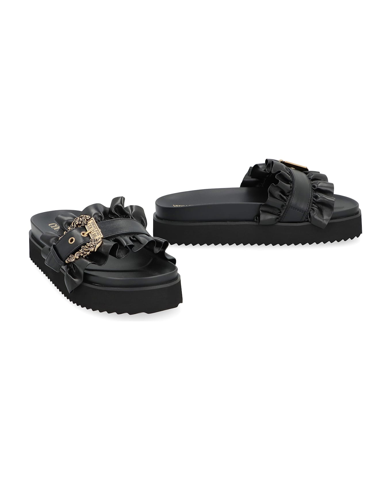 Versace Jeans Couture Arizona Rubber Slides - black