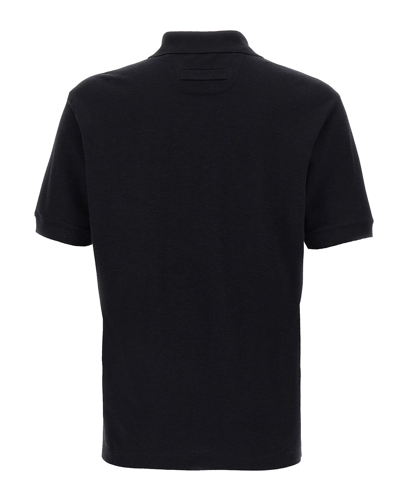 Zegna Cashmere Polo Shirt - Black  