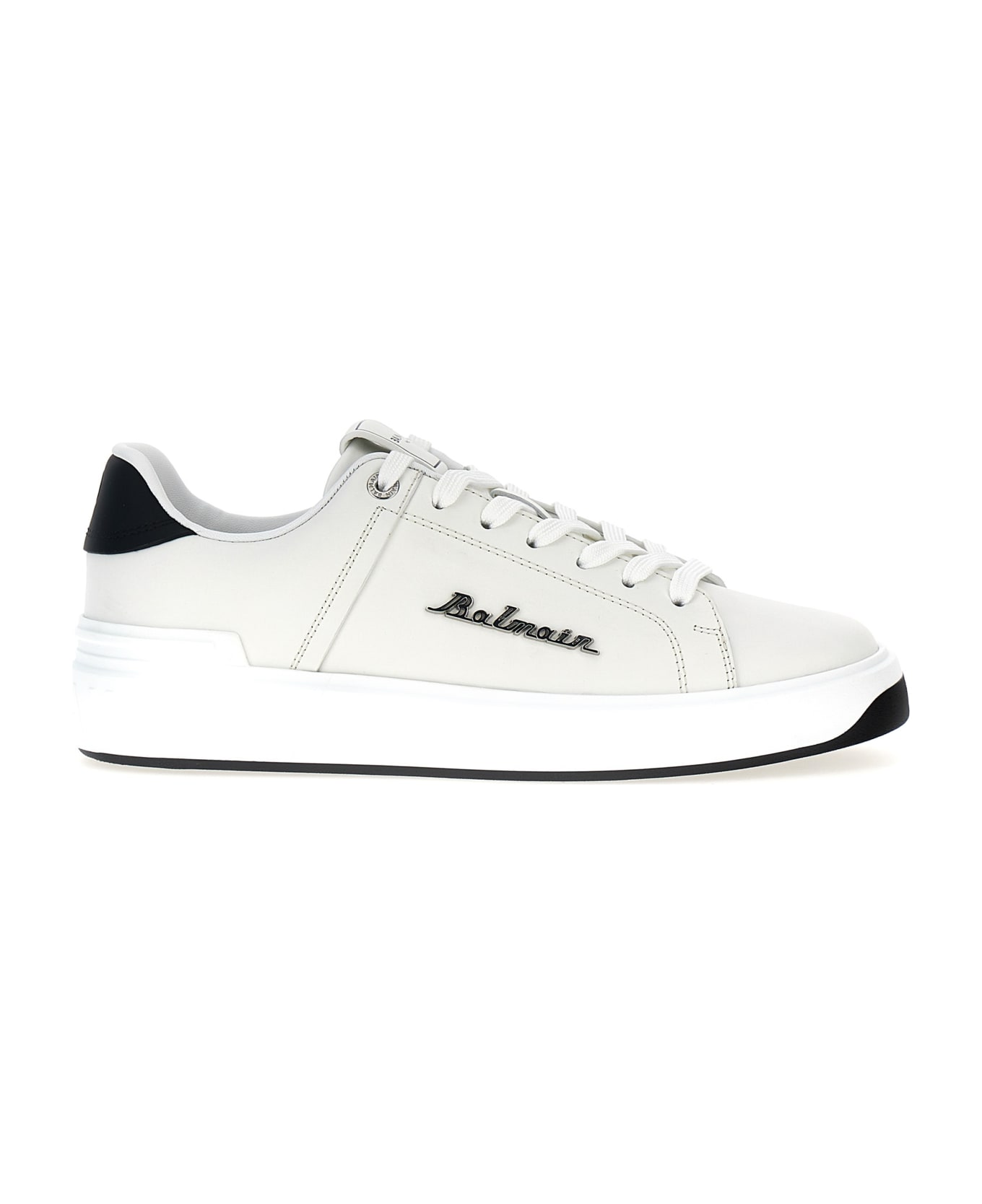 Balmain 'b-court' Sneakers - White/Black