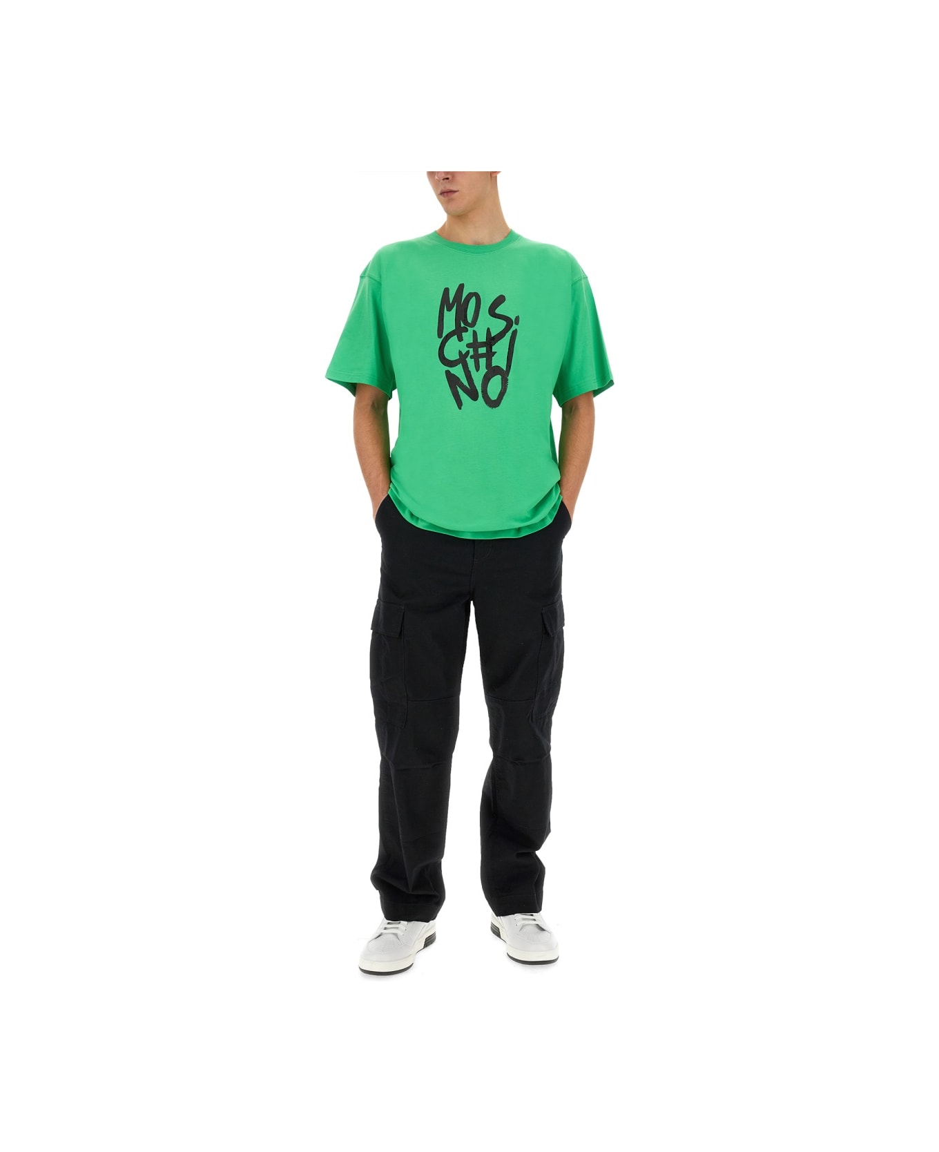 Moschino T-shirt With Logo - GREEN シャツ