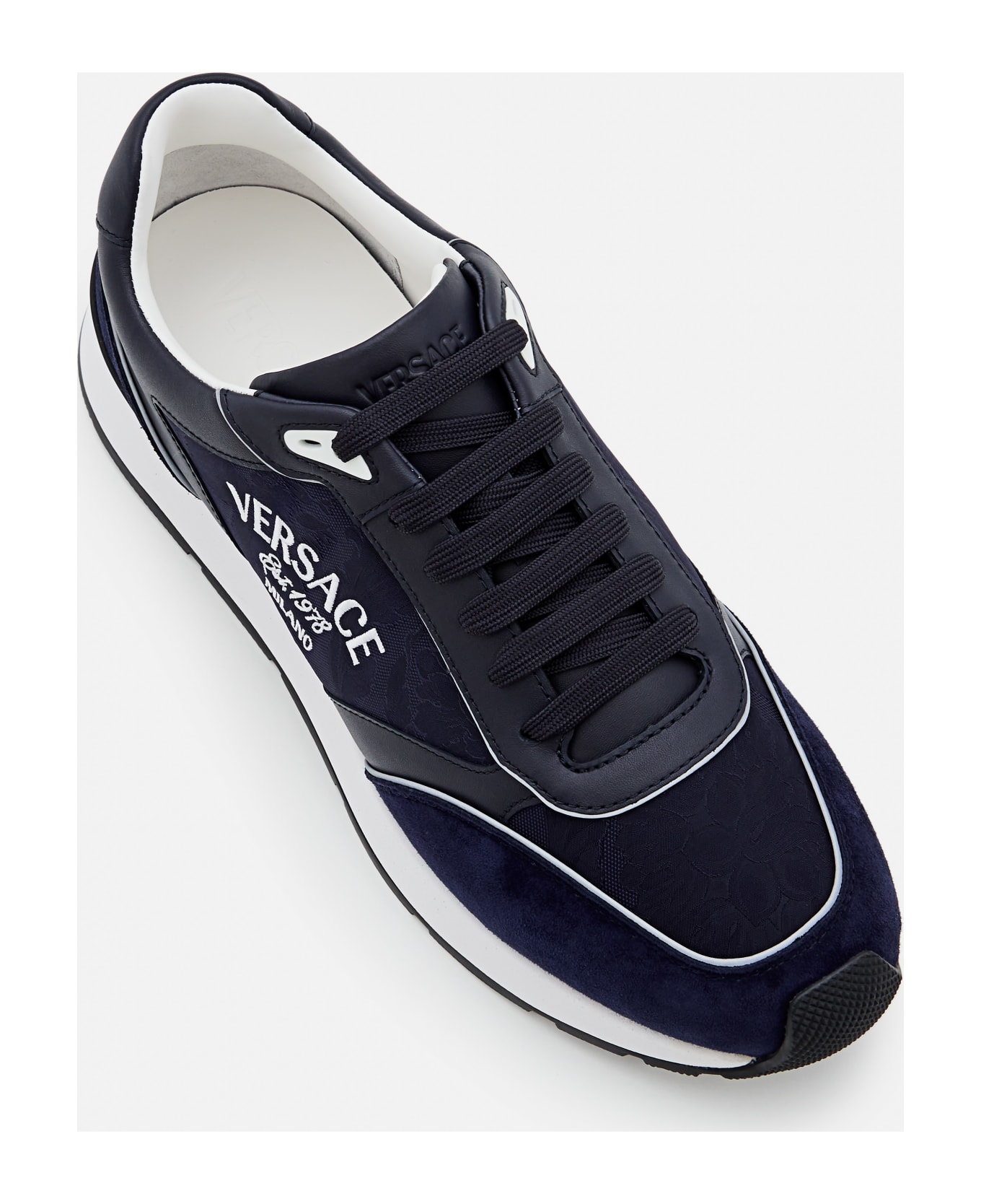 Versace Calf Leather Sneakers - Blue スニーカー