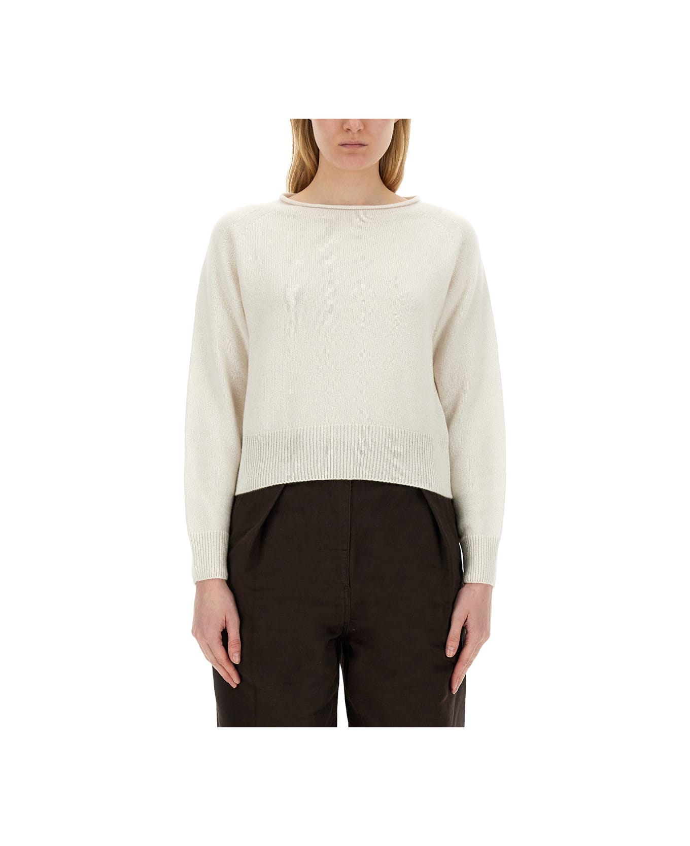 Margaret Howell Cashmere Blend Sweater - WHITE