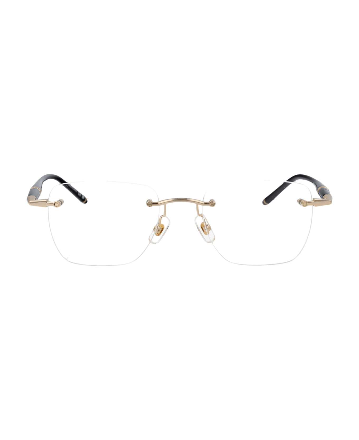 Montblanc Mb0346o Glasses - 001 GOLD BLACK TRANSPARENT アイウェア