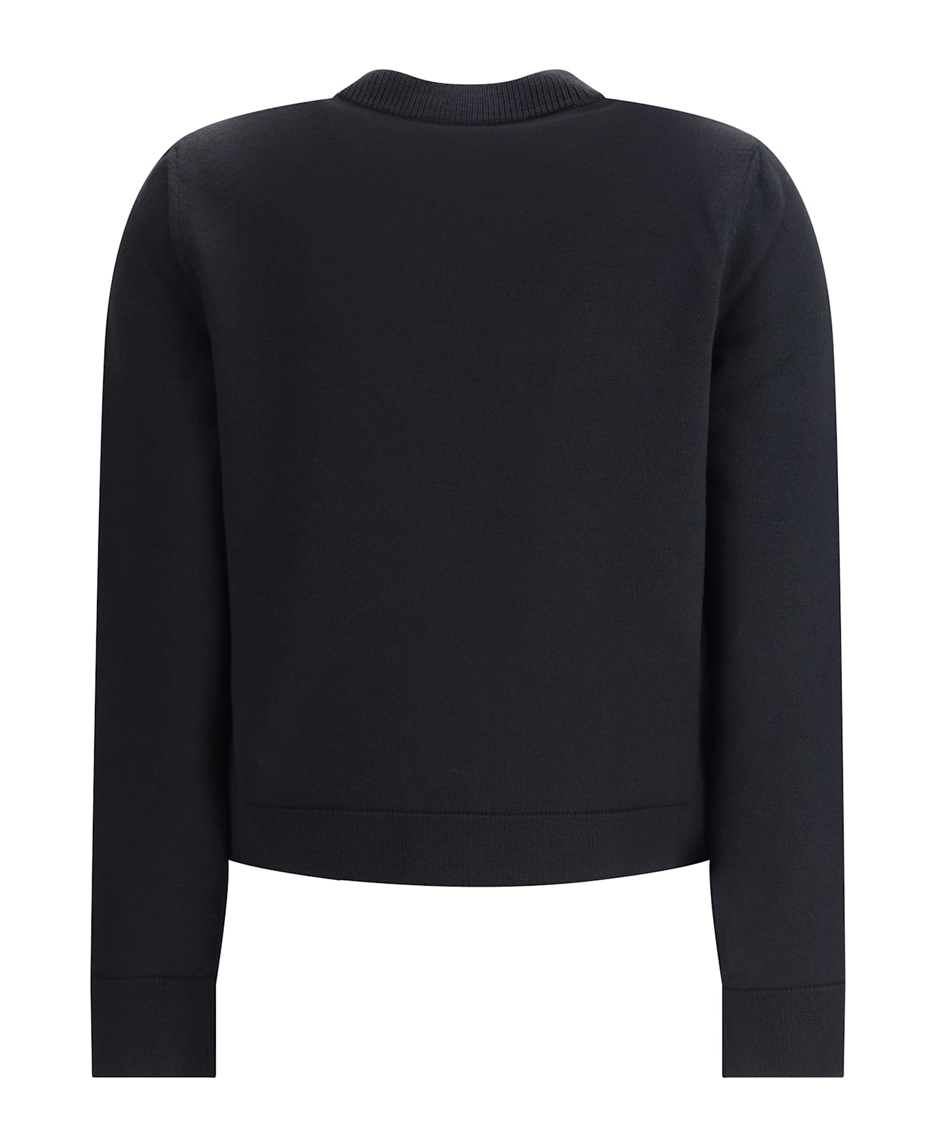 Moncler Zipped Up Black Cardigan