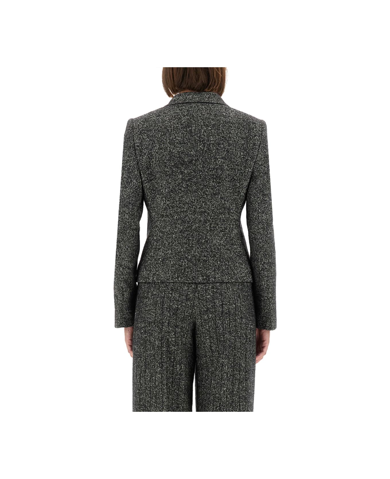 Dolce 
Gabbana Single-breasted Jacket In Wool Blend Dot - GREY