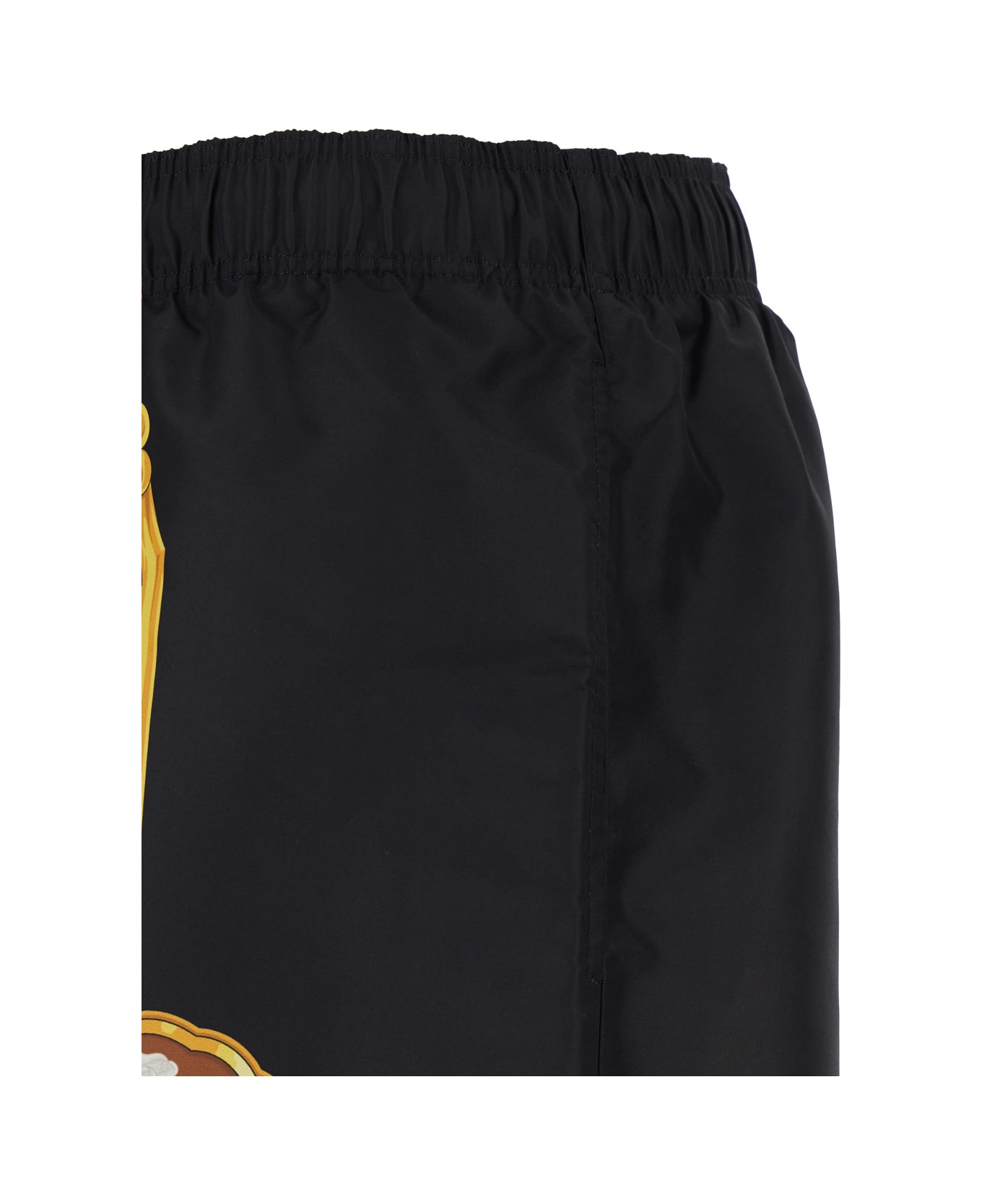 Versace Black Swimsuit With All-over Cameo Print In Tech Fabric Man - Black