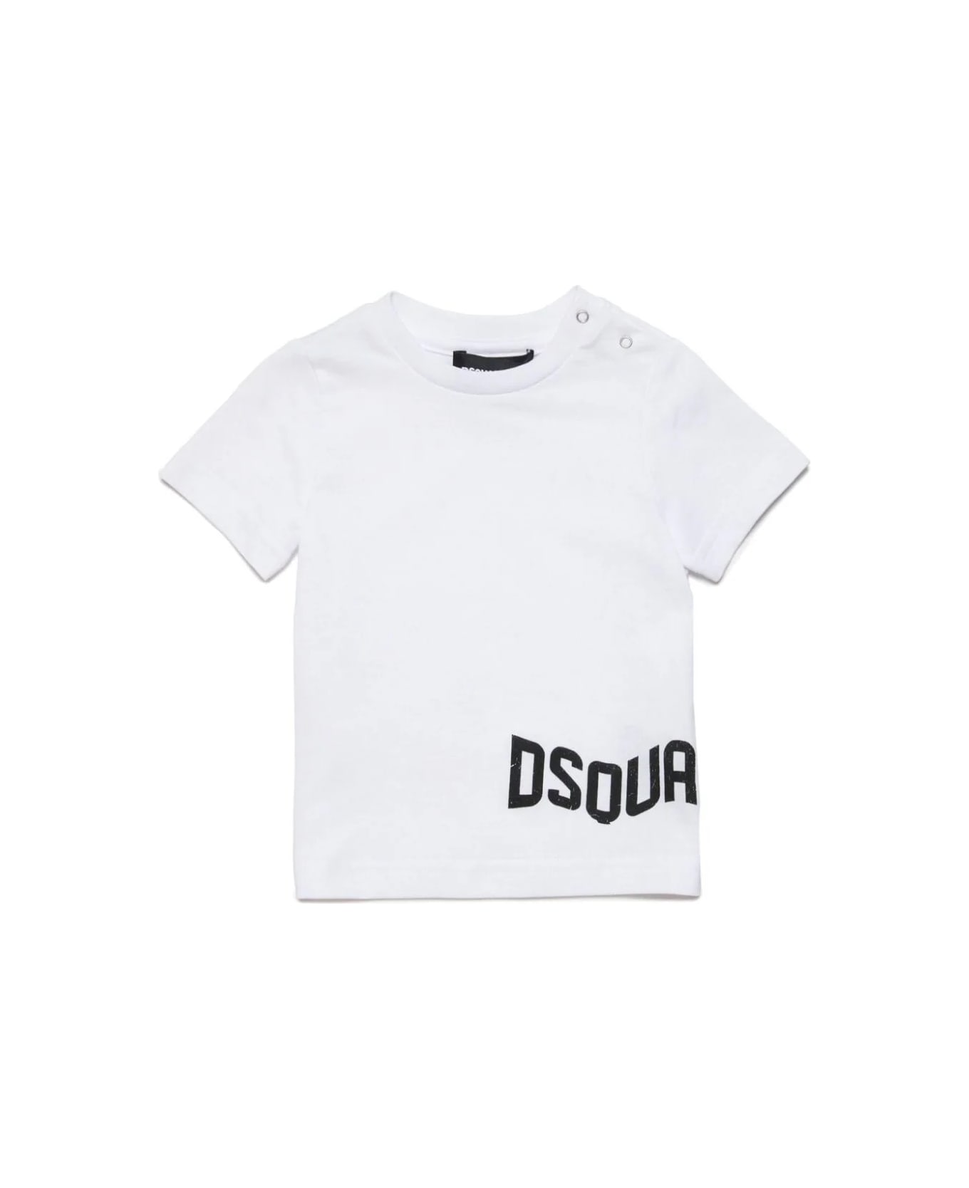 Dsquared2 White T-shirt With Wave Logo - White Tシャツ＆ポロシャツ