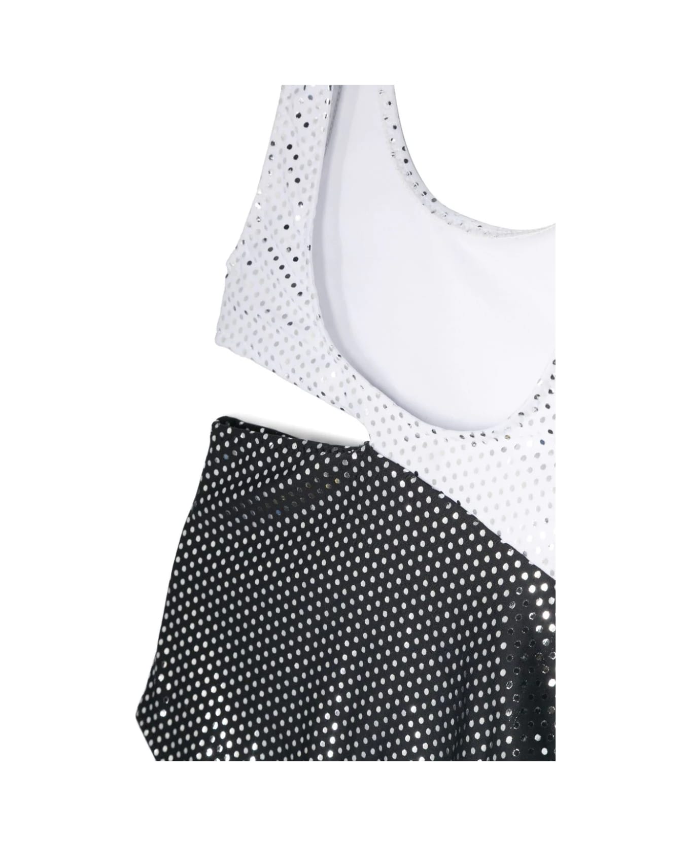 Balmain Polka Dot One-piece Swimsuit - White
