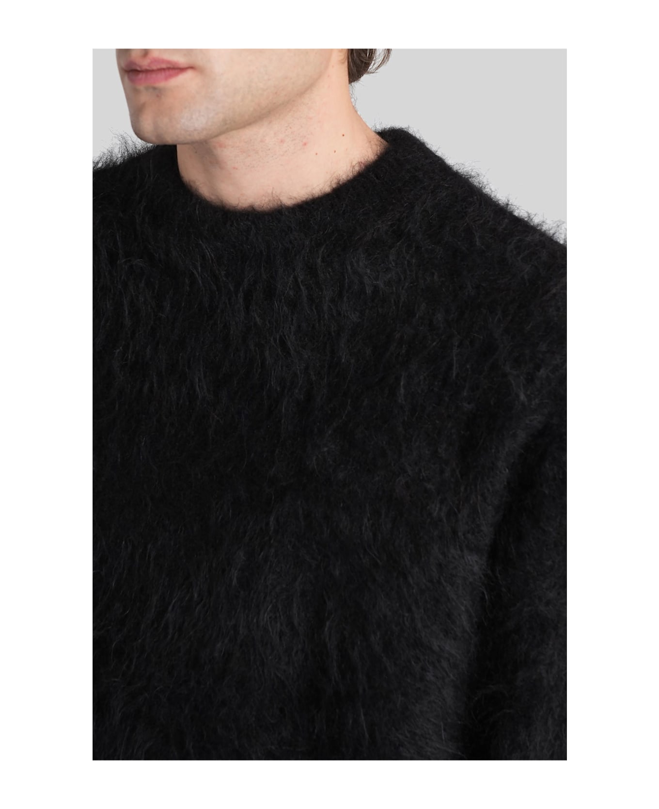 Séfr Haru Knitwear In Black Alpaca - black