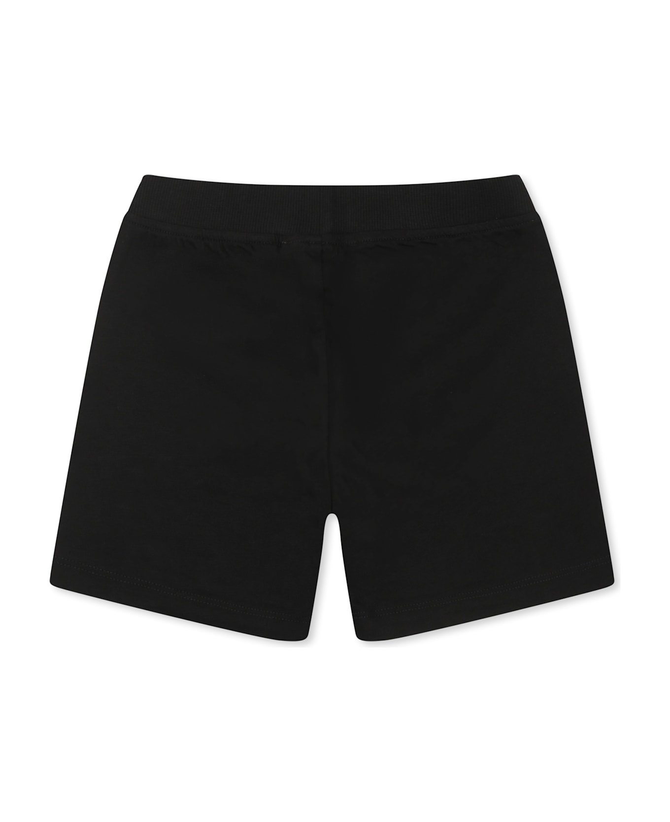 Moschino Balck Shorts For Baby Boy With Logo - Black