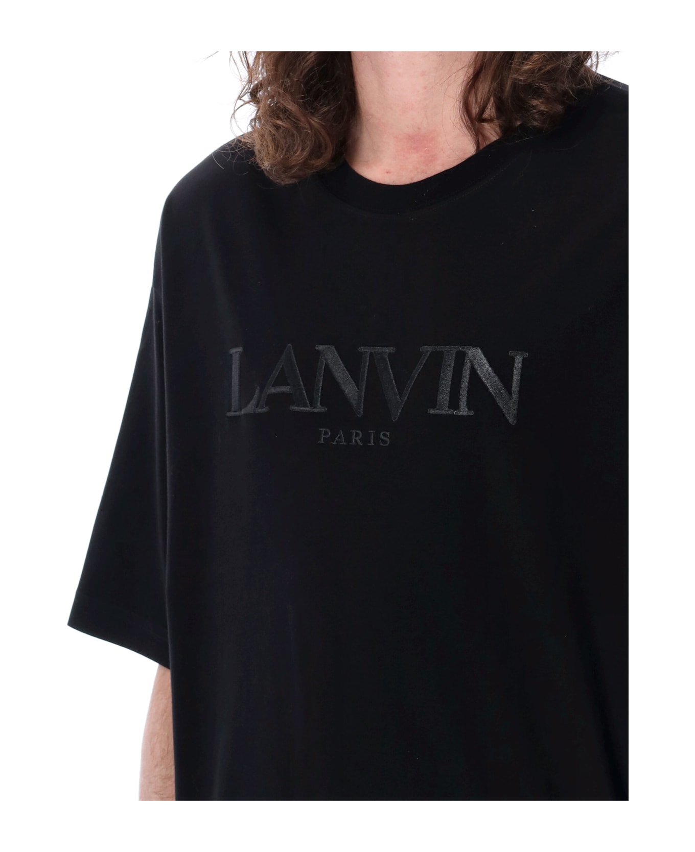 Lanvin Embroidered Logo T-shirt - Black シャツ