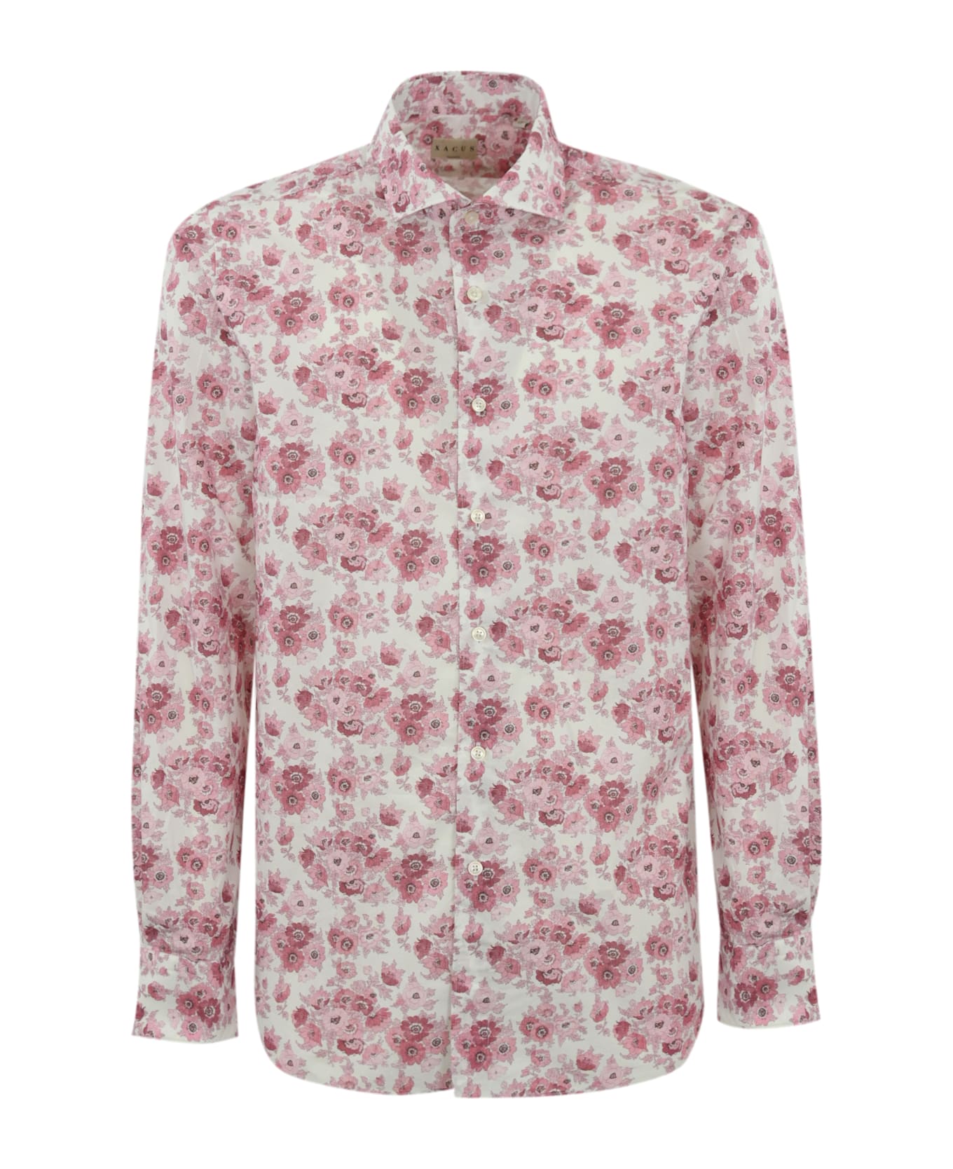 Xacus Floral Cotton Shirt - Bianco/rosa