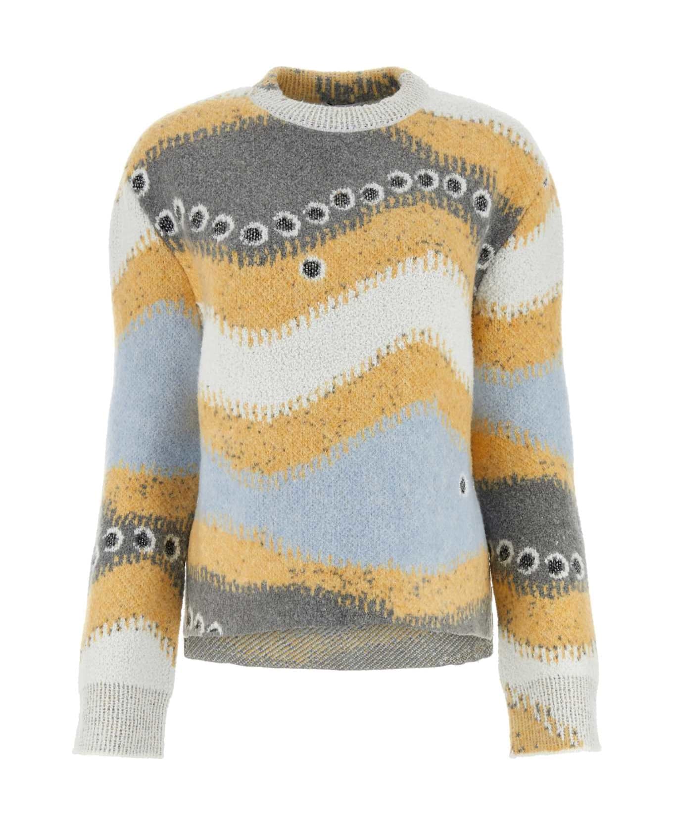 Loewe Multicolor Stretch Wool Blend Sweater - MULTICOLOR ニットウェア