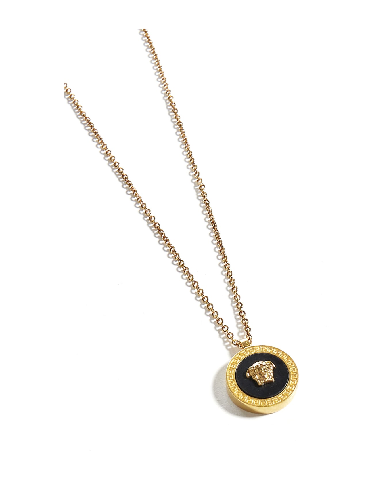 Versace Gold Medusa Necklace - Black