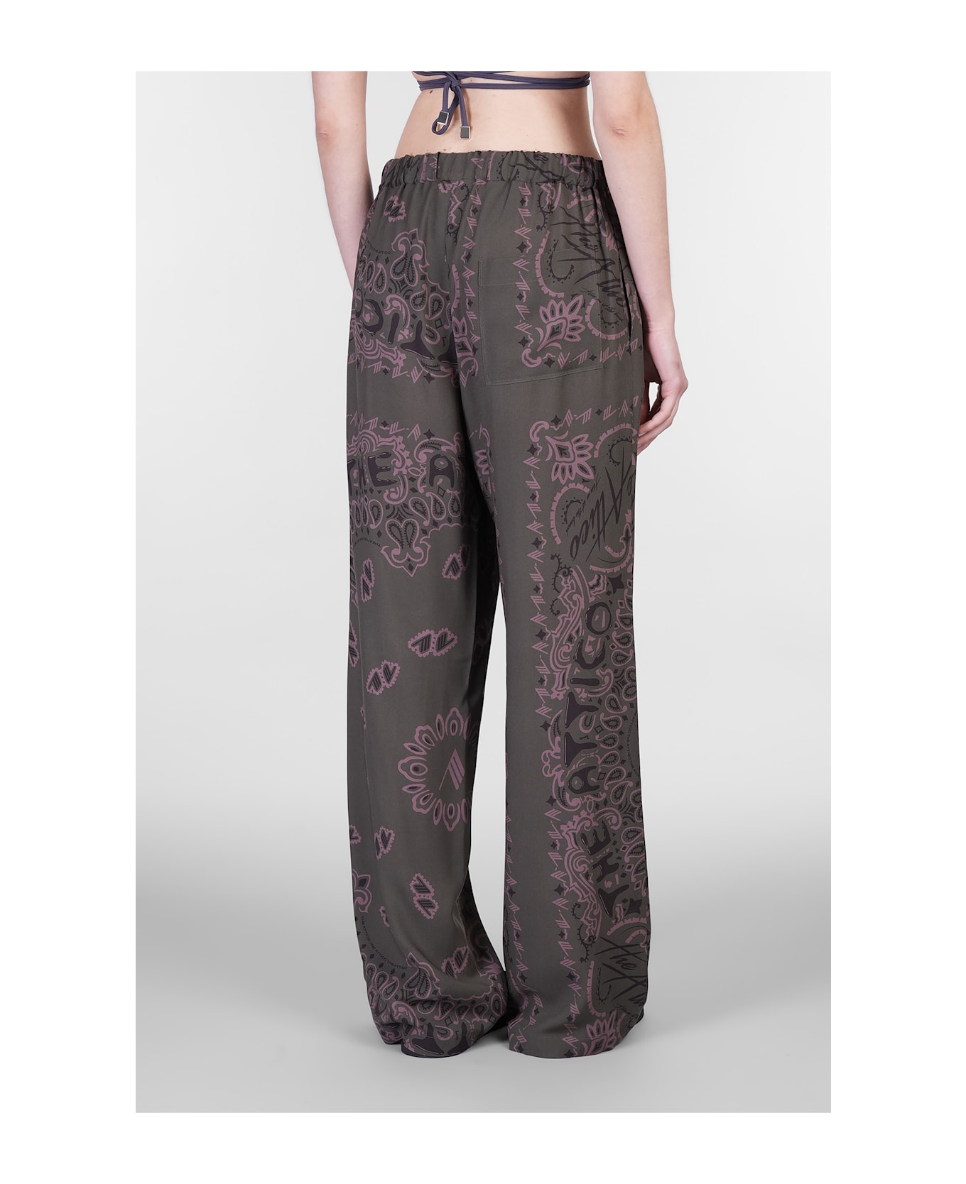 The Attico Pants In Green Viscose - green