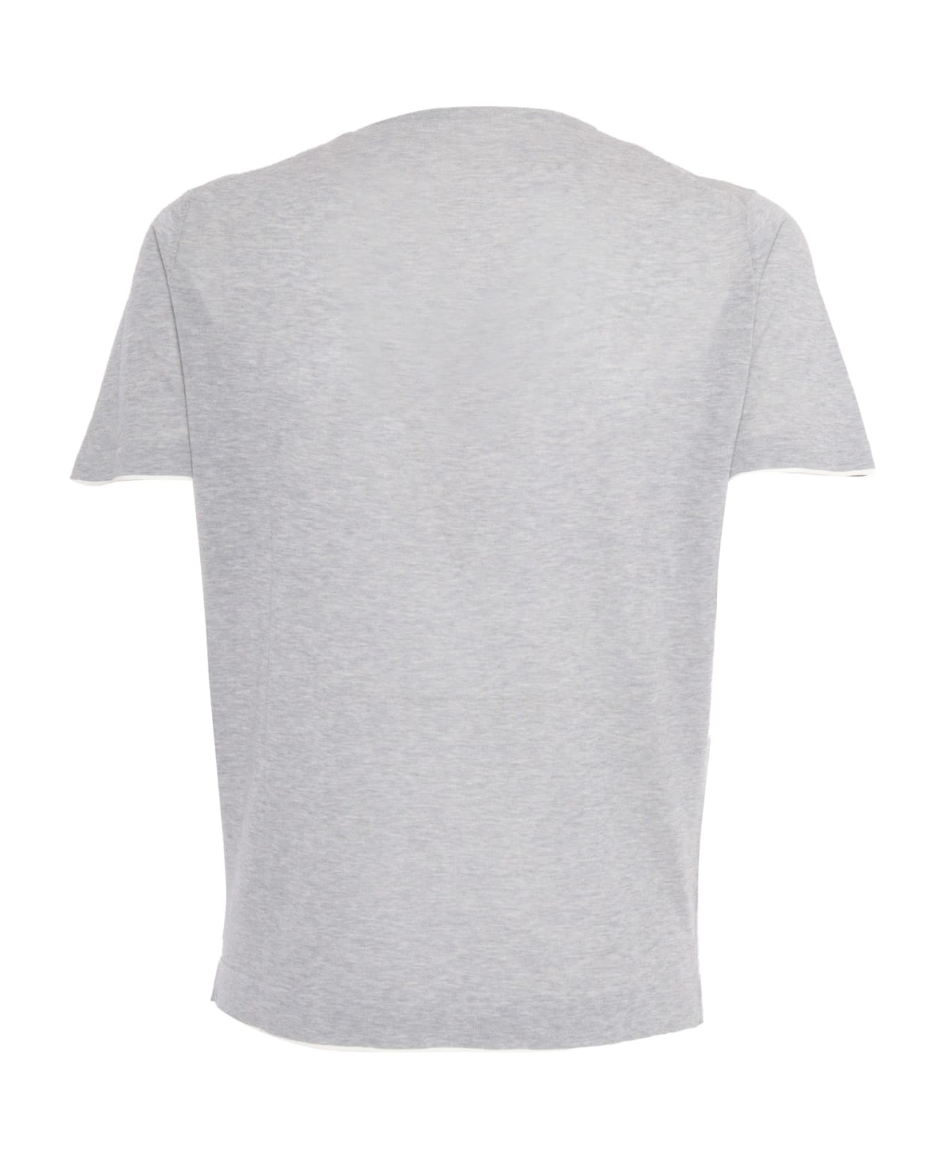L.B.M. 1911 Gray Stretch Cotton T-shirt - GREY