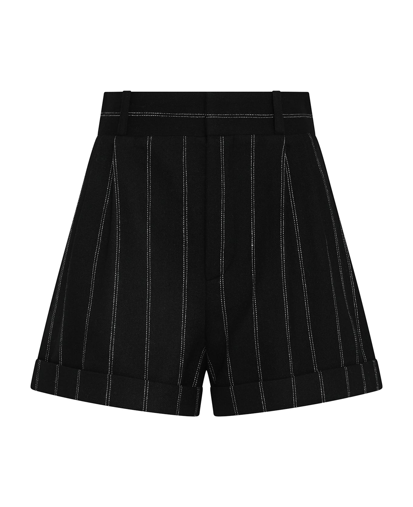 The Mannei Wool Shorts - black