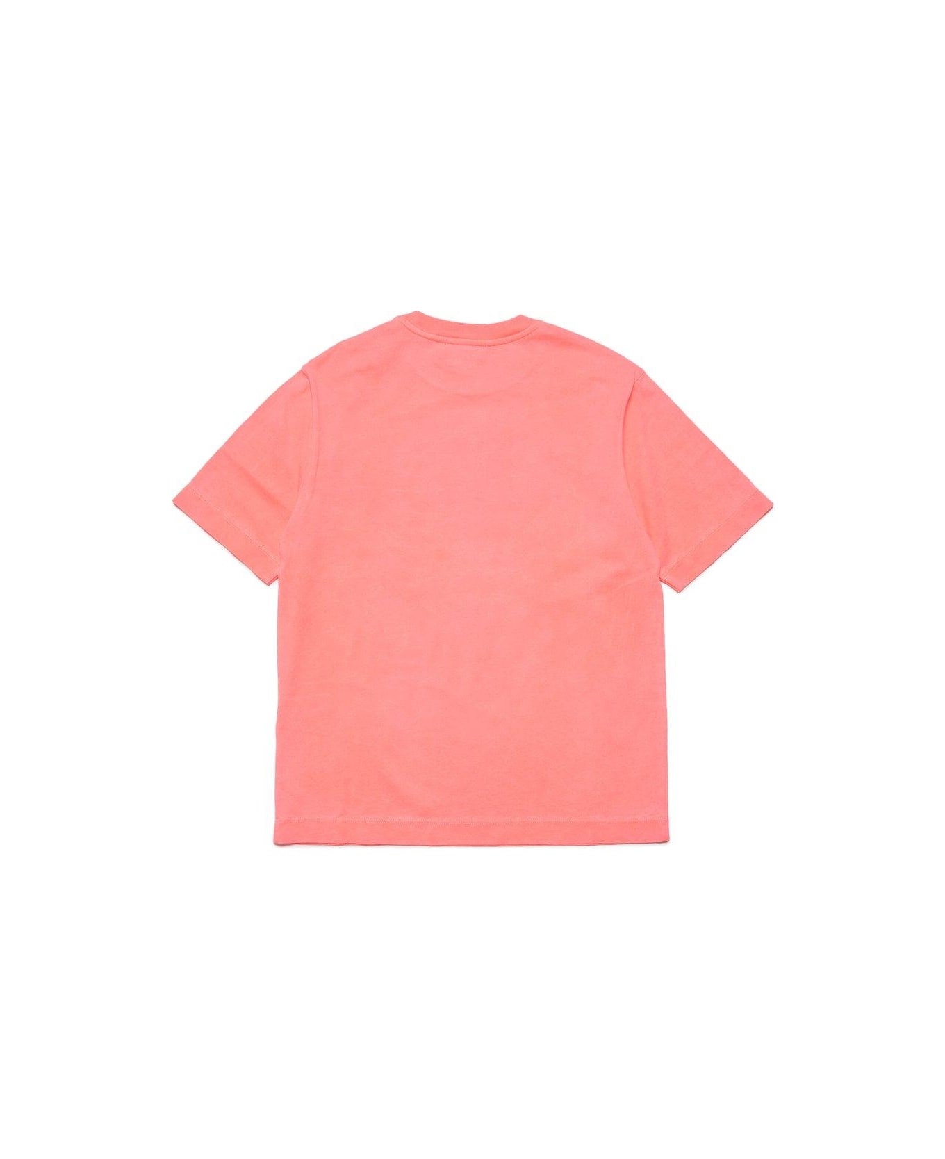 Diesel Tnuci Logo Printed Crewneck T-shirt - Pink