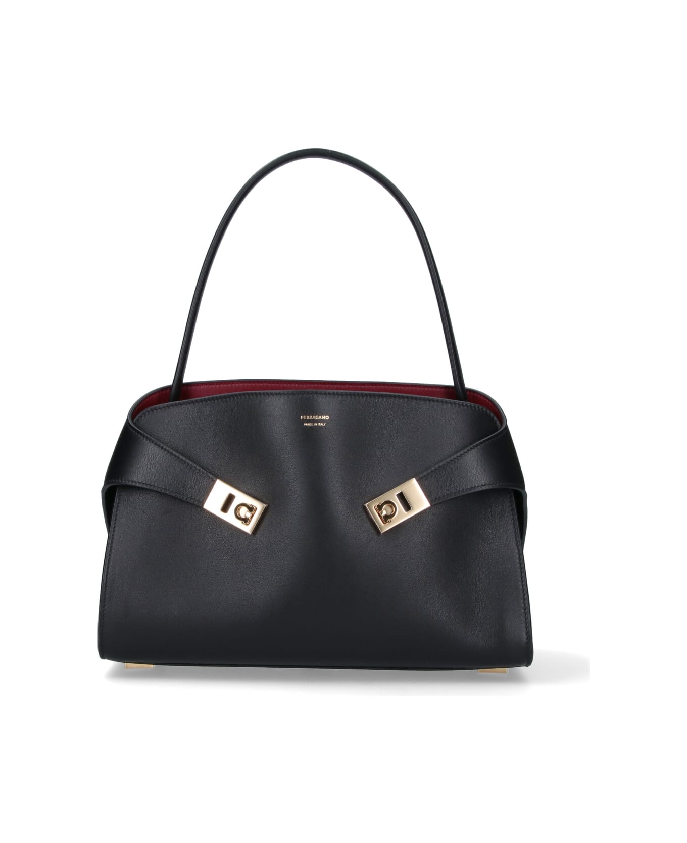 Ferragamo Medium Bag "hug Soft" - Black  