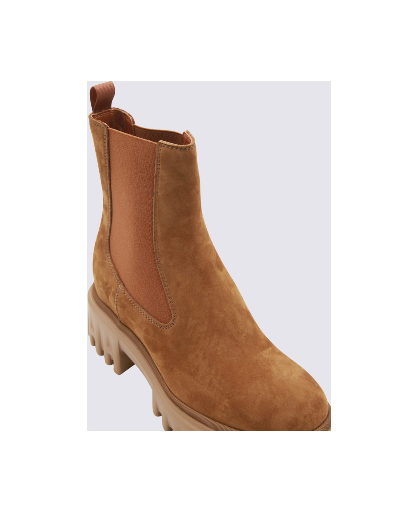 Hogan Brown Leather Chelsea Boots - Brown