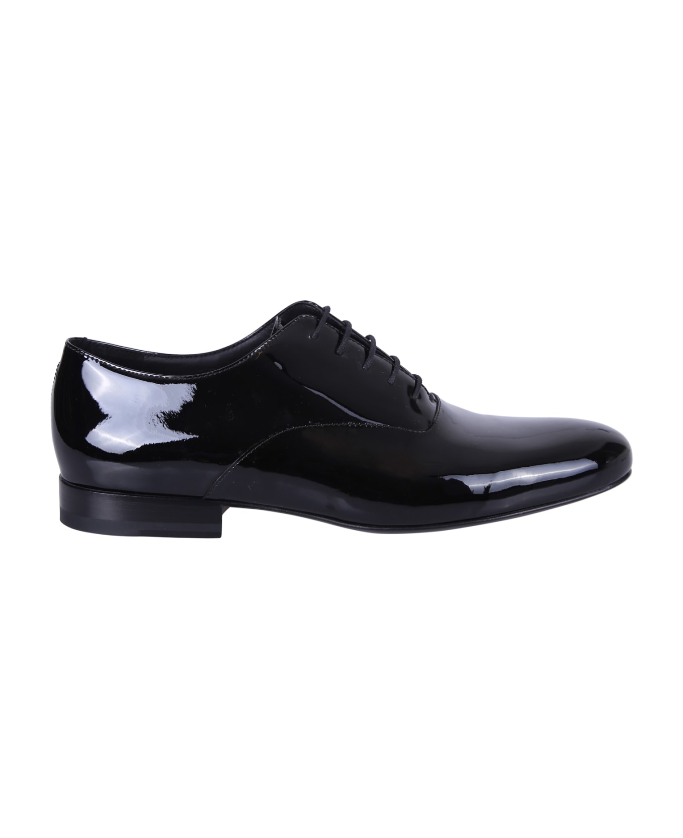 Valentino Garavani Black Oxford Lace-up Shoes - Black ローファー＆デッキシューズ