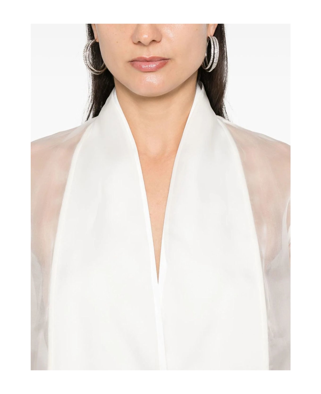 Genny White Silk Blouse - Off White