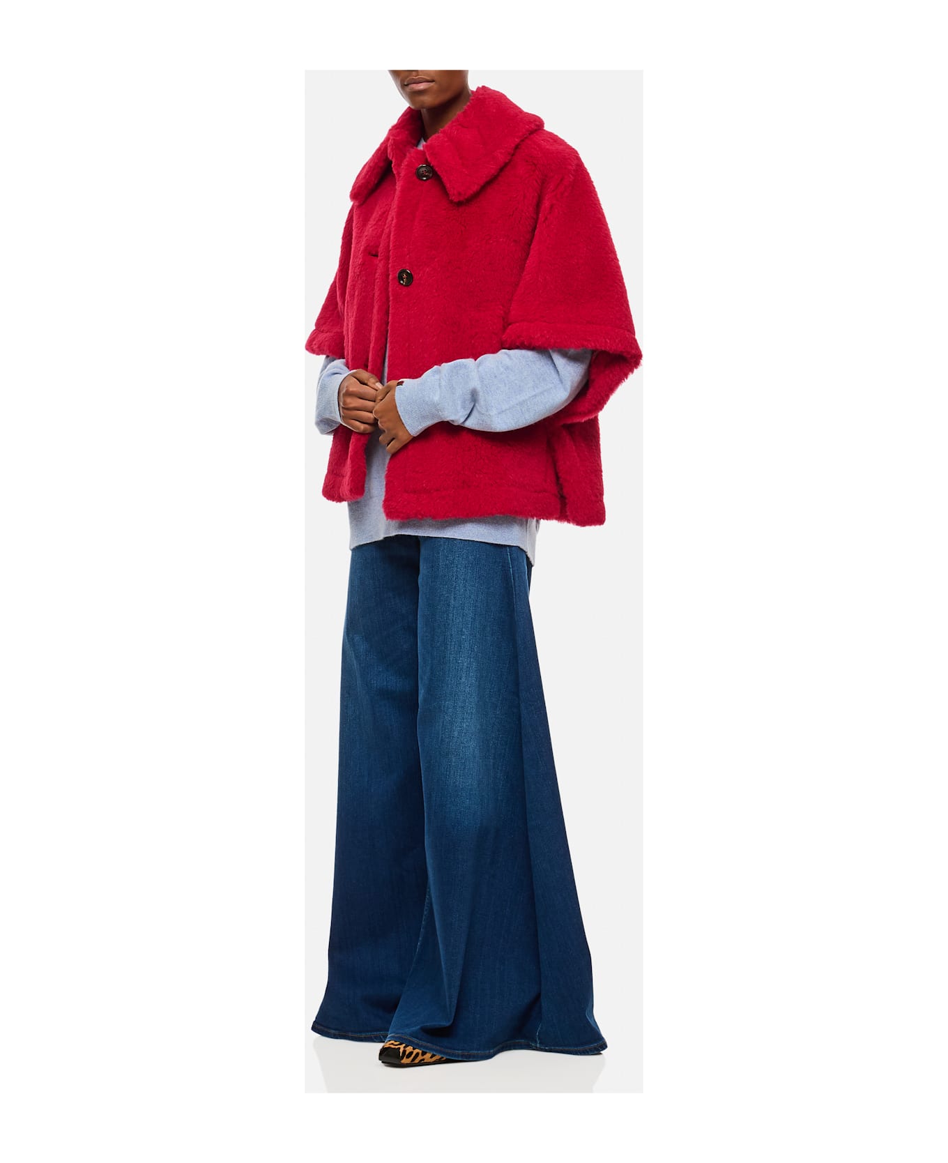 Max Mara Tenebre Teddy Cape - Red